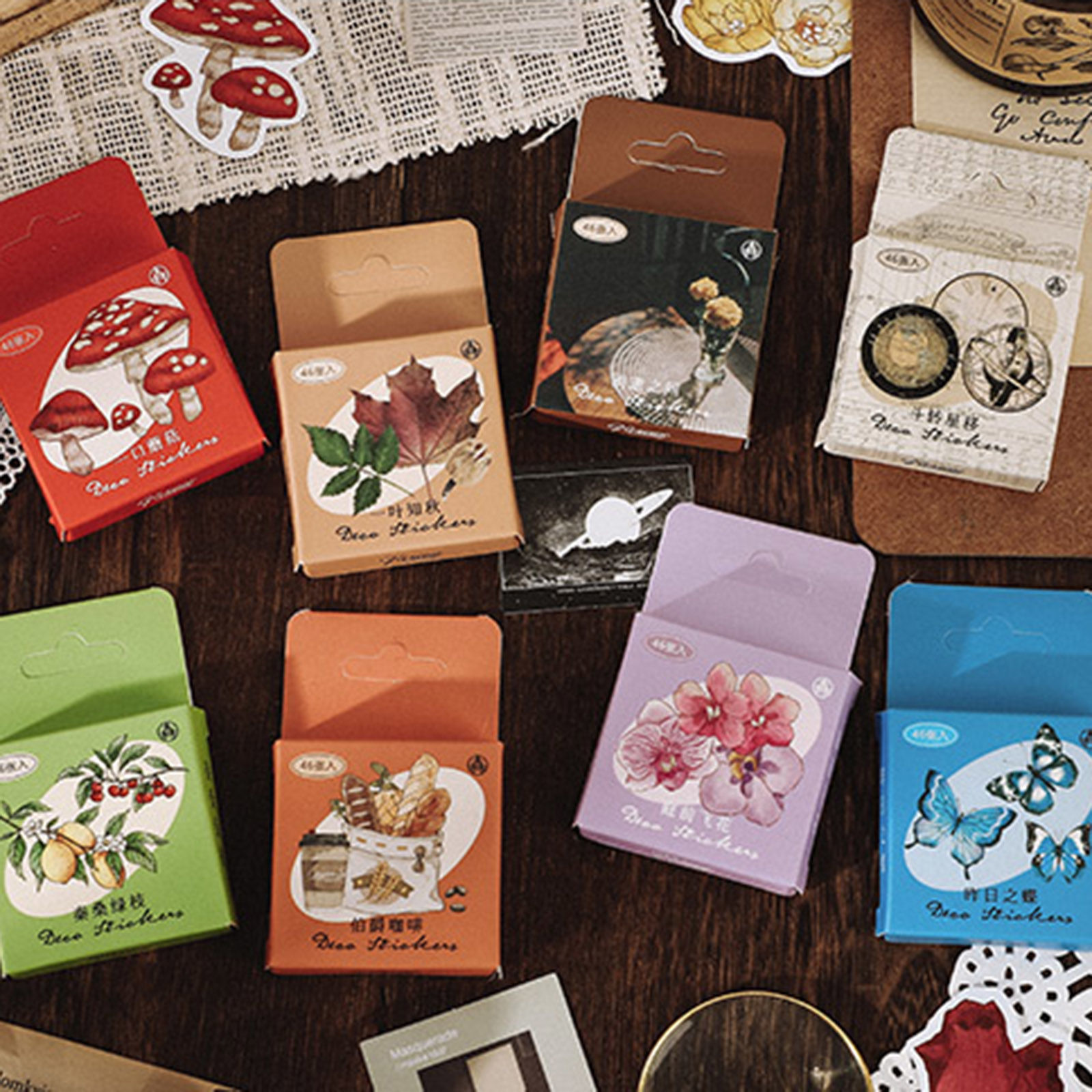 Picture of Paper Ins Style DIY Scrapbook Deco Stickers Multicolor 4.4cm x 4.4cm