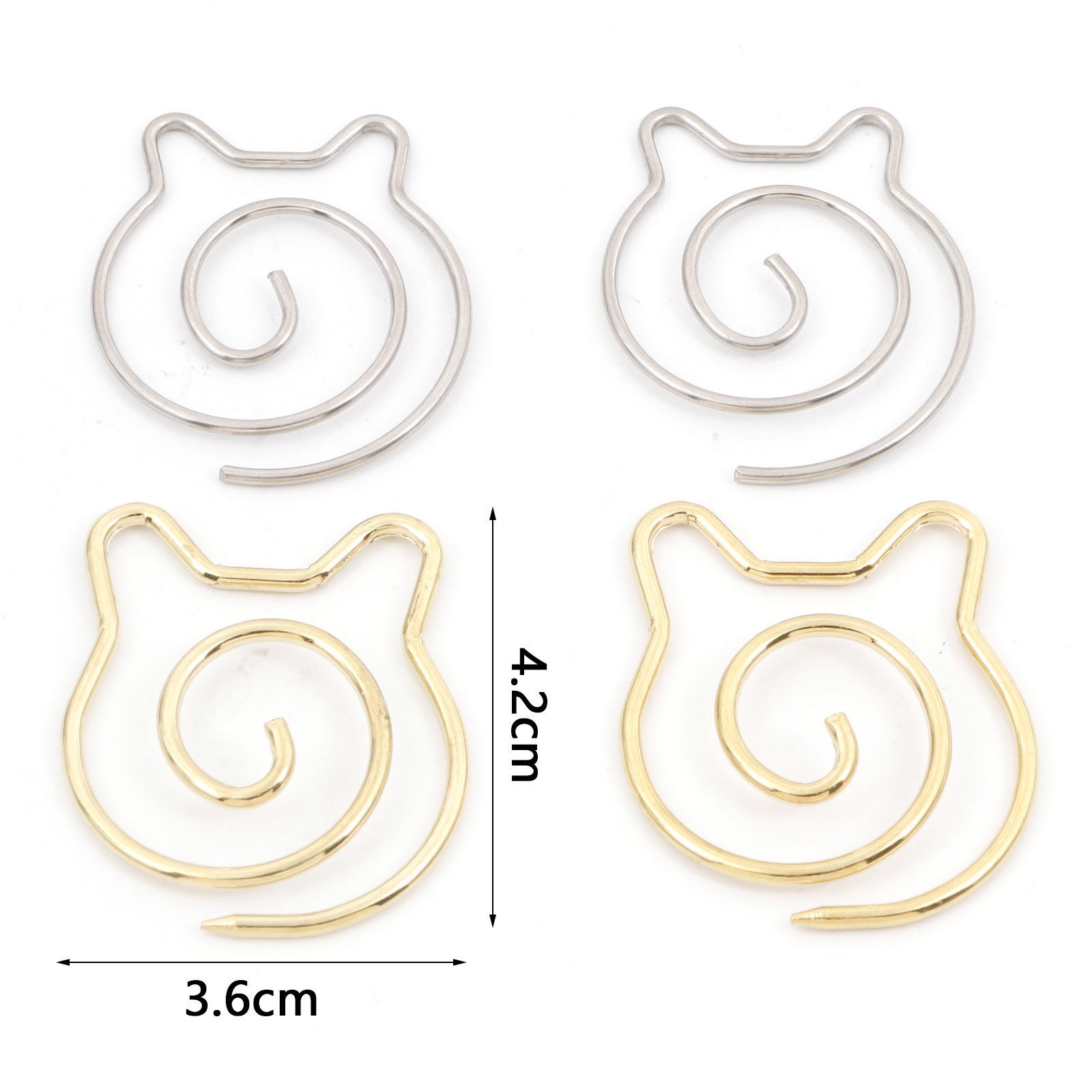 Picture of Iron Based Alloy Knitting Needles Cat Animal Spiral Multicolor