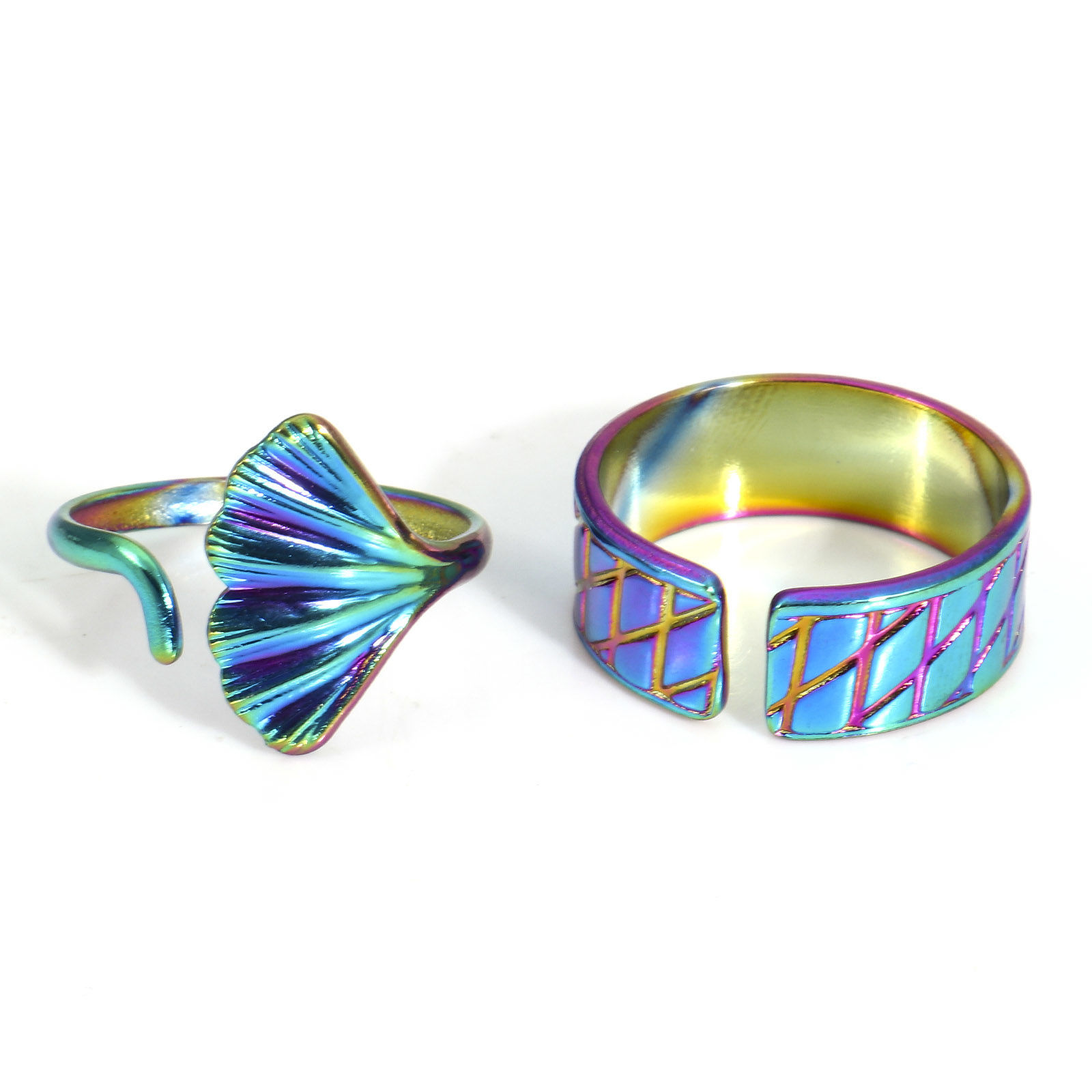 Picture of Eco-friendly 304 Stainless Steel Open Rings Multicolor