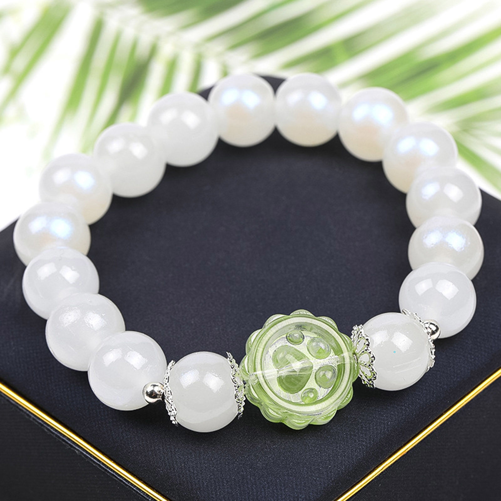 Picture of Lampwork Glass Pet Memorial Beads For DIY Jewelry Making Bottle Cap Multicolor Paw Print Gradient Color About 15mm Dia