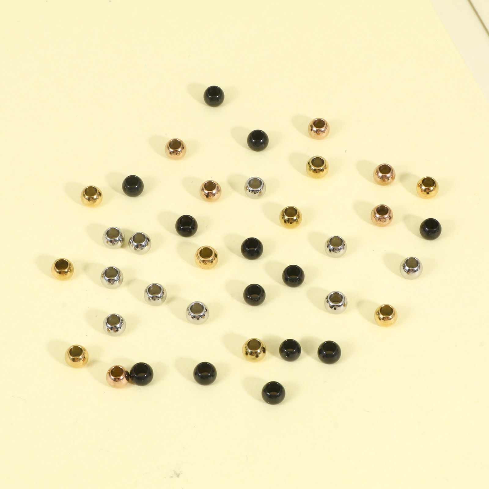 Picture of Eco-friendly 201 Stainless Steel Beads For DIY Jewelry Making Round Multicolor Polished 4mm Dia.
