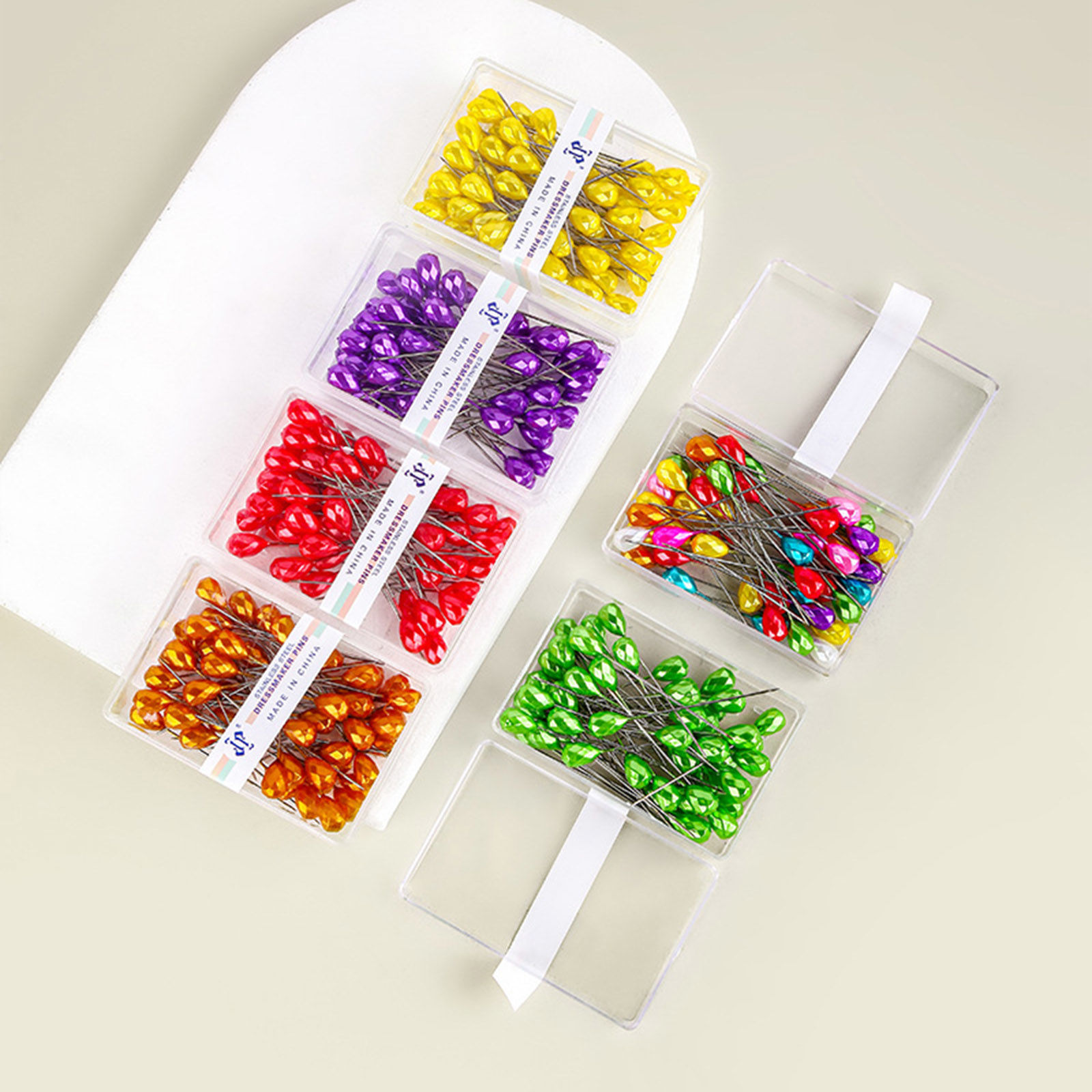 Image de Aiguille de Positionnement de Couture en Plastique & Alliage Multicolore 5.2cm long, 1 Boîte