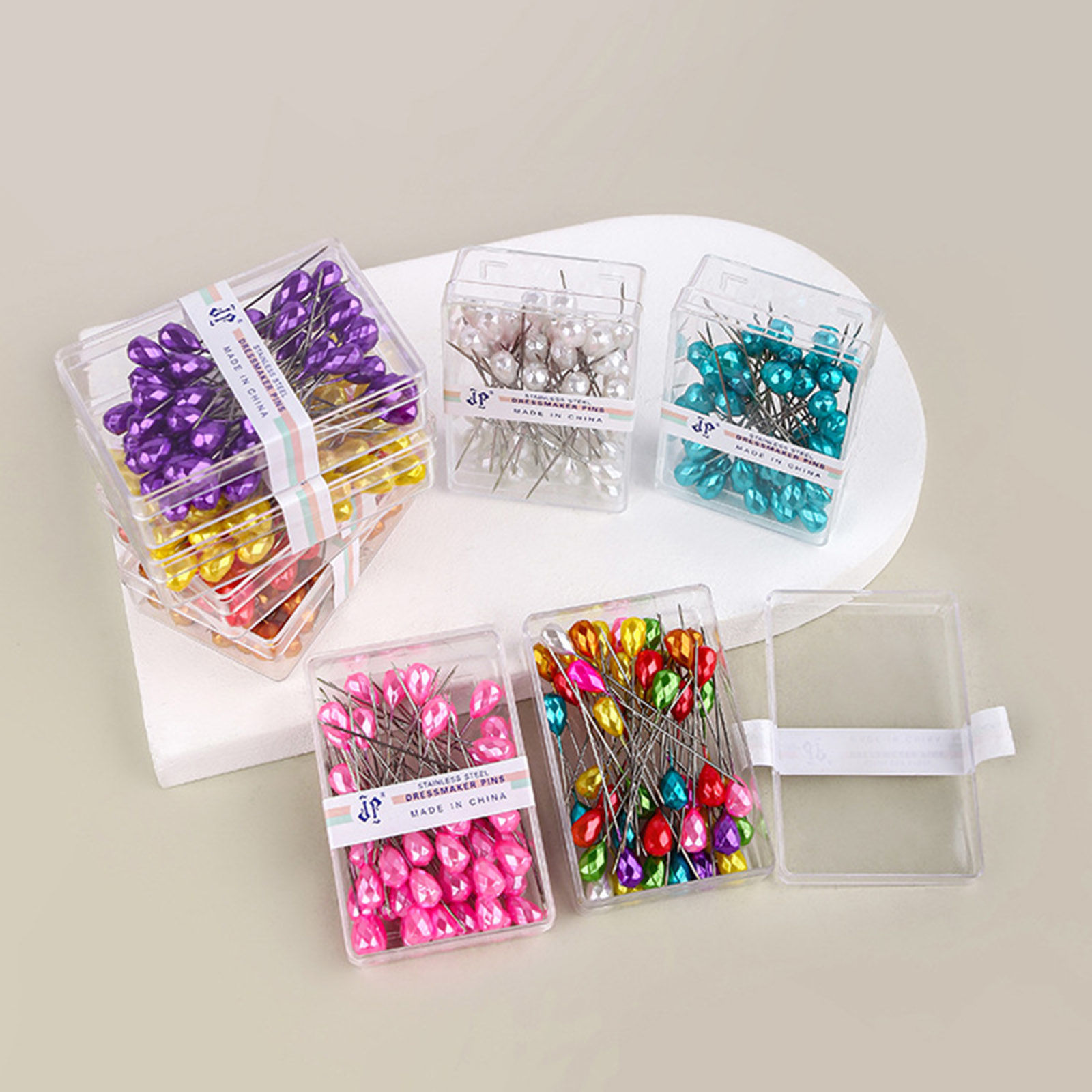 Image de Aiguille de Positionnement de Couture en Plastique & Alliage Multicolore 5.2cm long, 1 Boîte