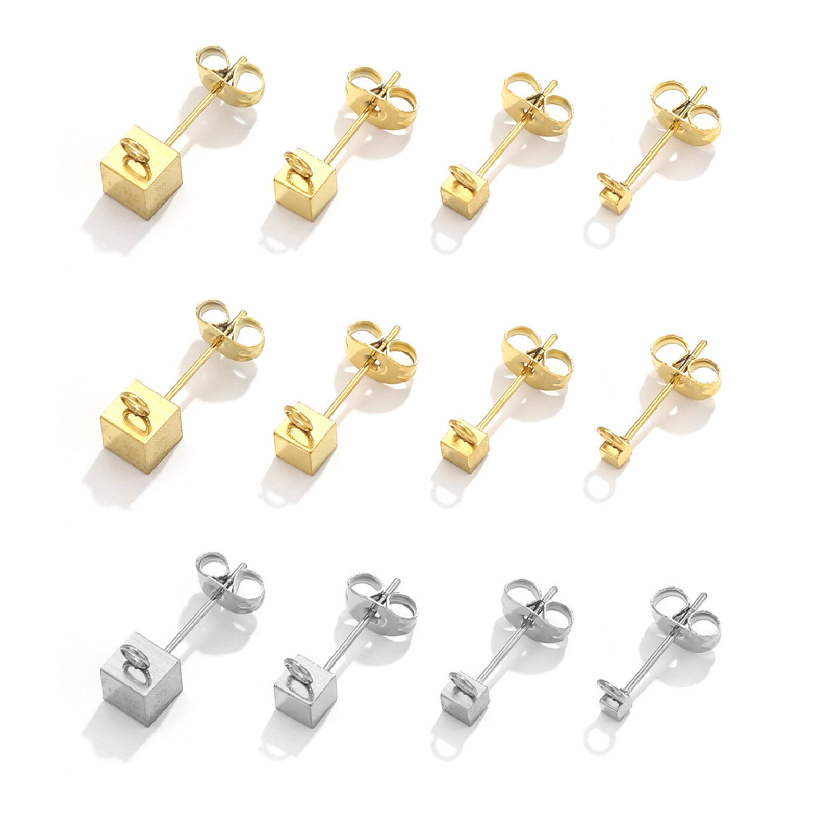 Picture of Eco-friendly 304 Stainless Steel Mother's Day Earring Accessories Cube Multicolor With Loop