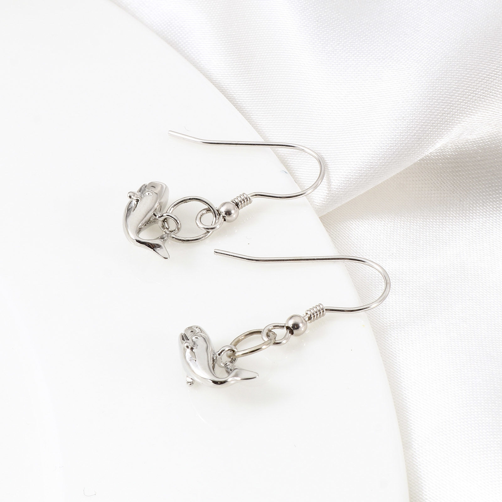 Picture of Brass Ocean Jewelry Charms Real Gold Plated Whale Animal 3D 12mm x 8mm