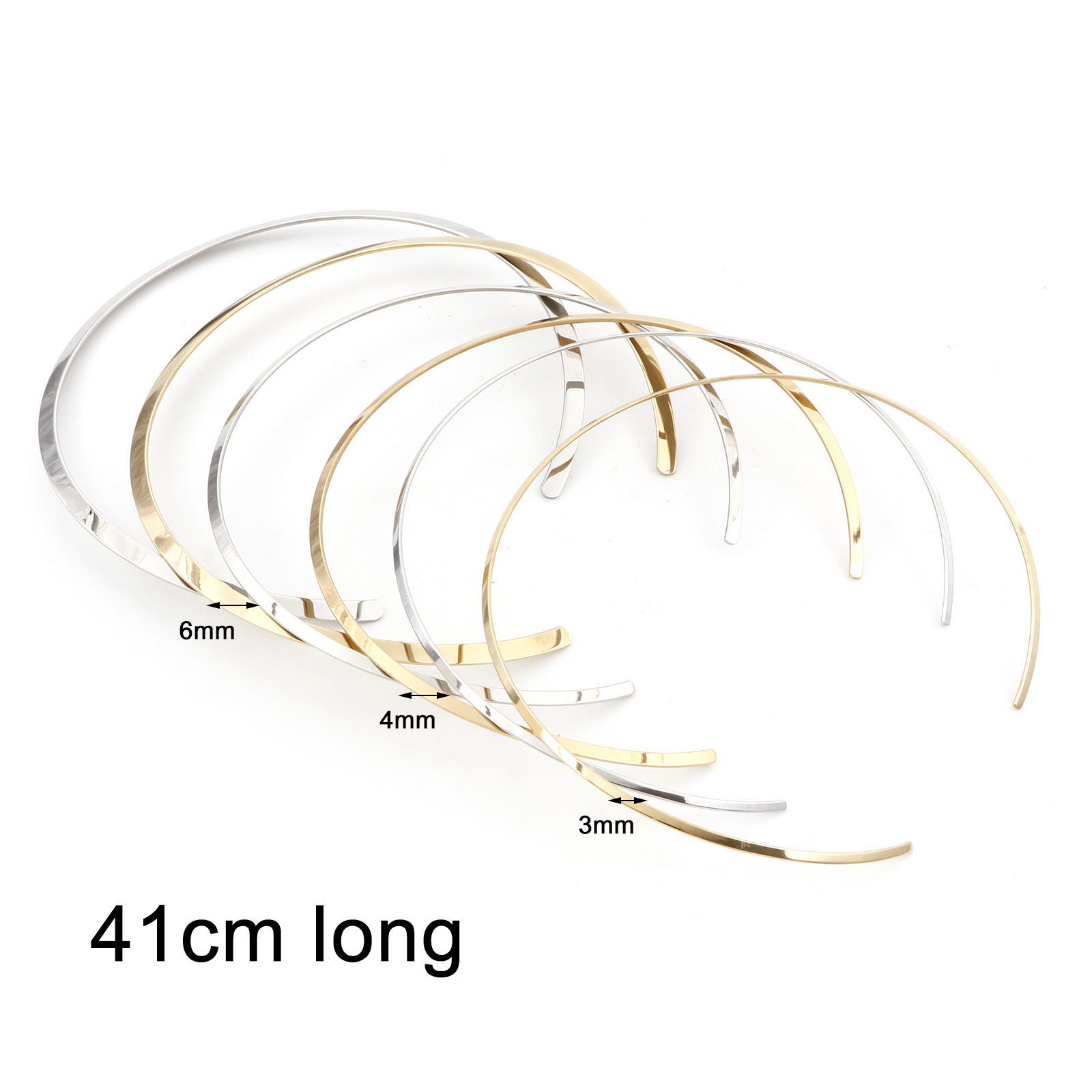 Imagen de Respetuoso del Medio Ambiente 304 Acero Inoxidable Collares Círculo 41cm longitud, 1 Unidad