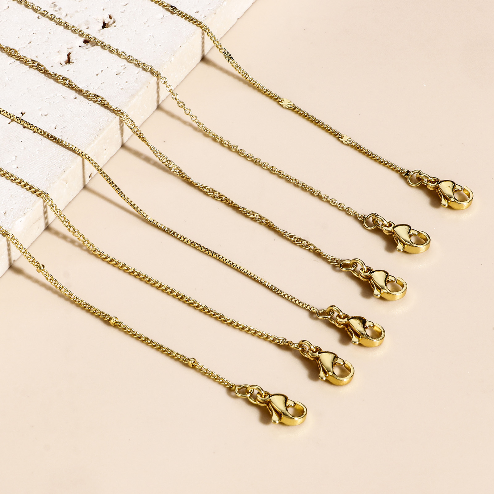 Picture of Eco-friendly Simple & Casual Simple 18K Gold Plated Brass Link Chain Necklace For Women New Mom