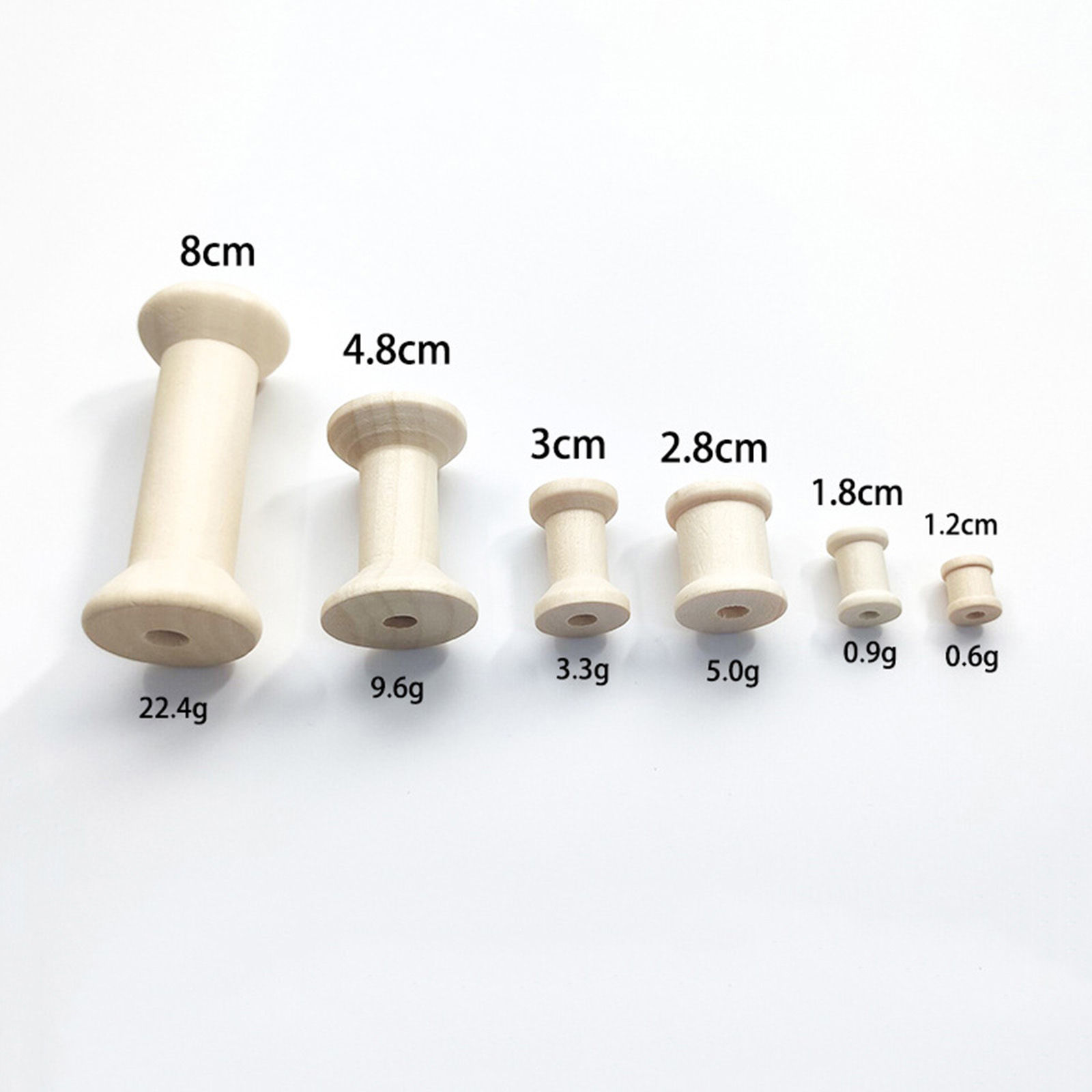 Picture of Wood Bobbin Spools Natural