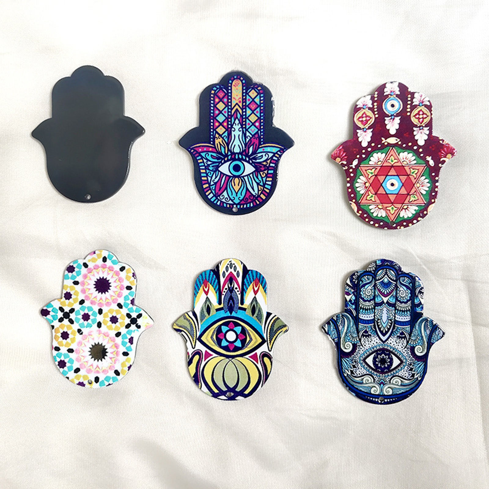 Immagine di Acrilato Religione Ciondoli Malocchio Multicolore 5 Pz