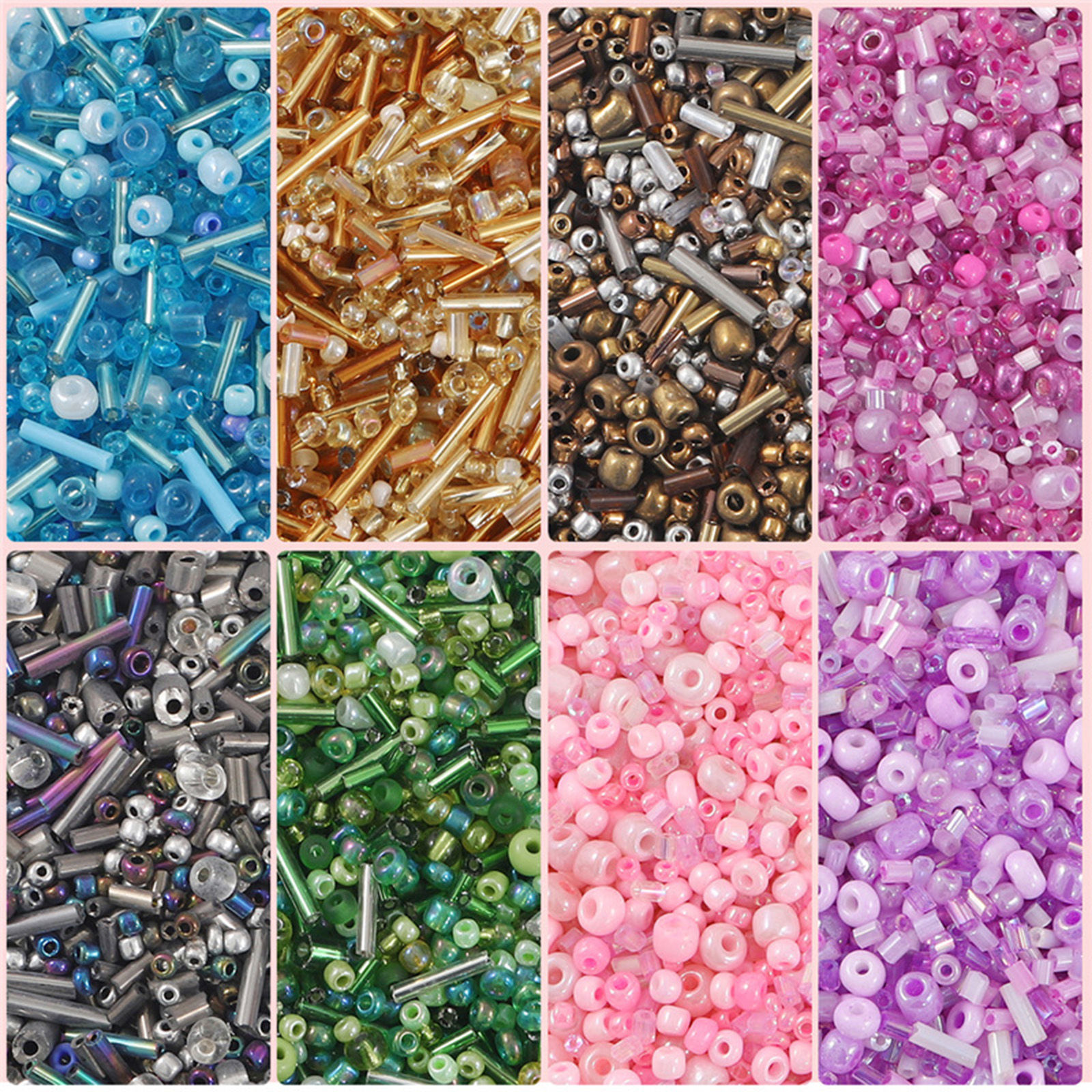 Bild von Glas Rocailles Rocailles Perlen Rund Rocailles Bunt Opak 30 Gramm