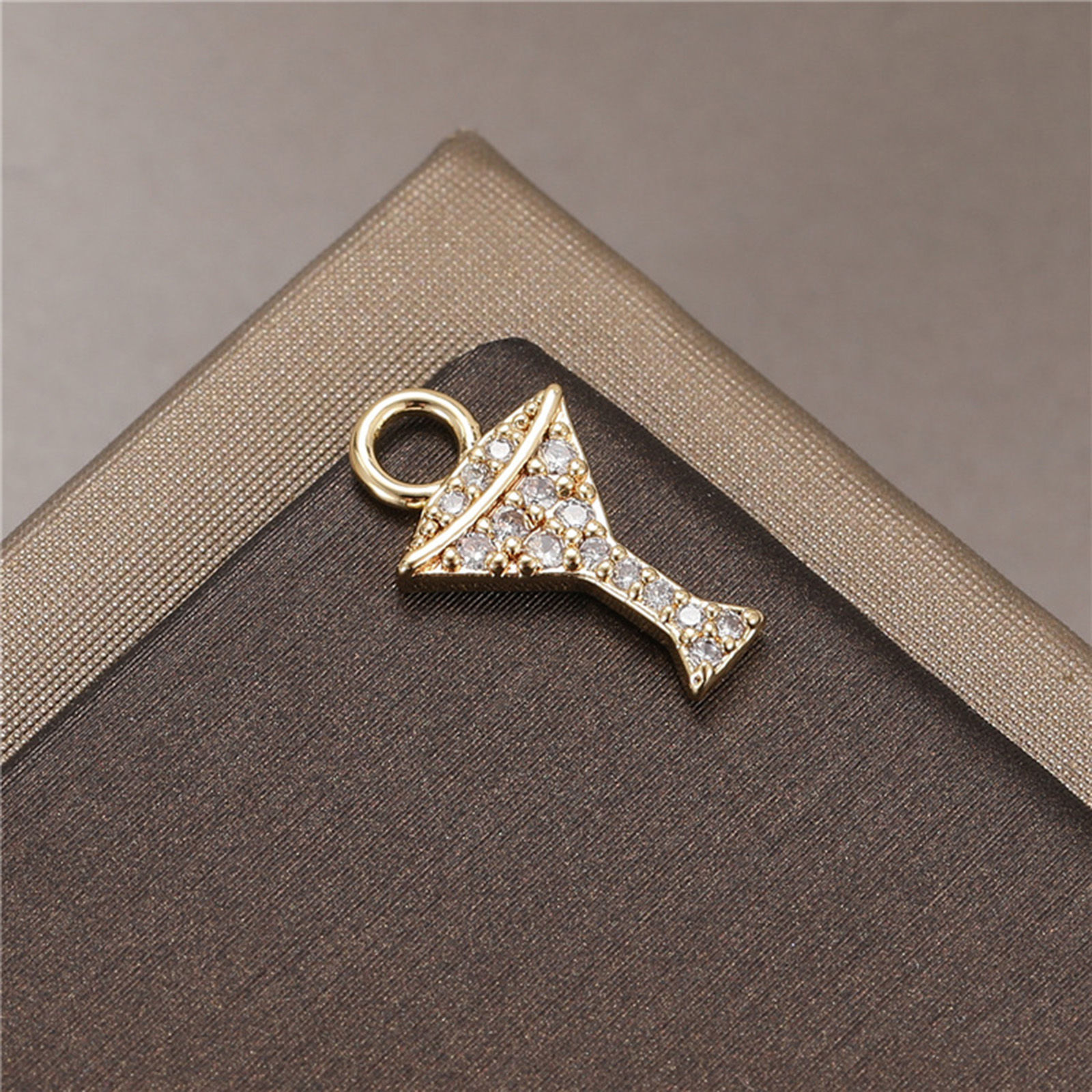 Immagine di Ottone Charms Oro Placcato Tazza Gatto 2 Pz