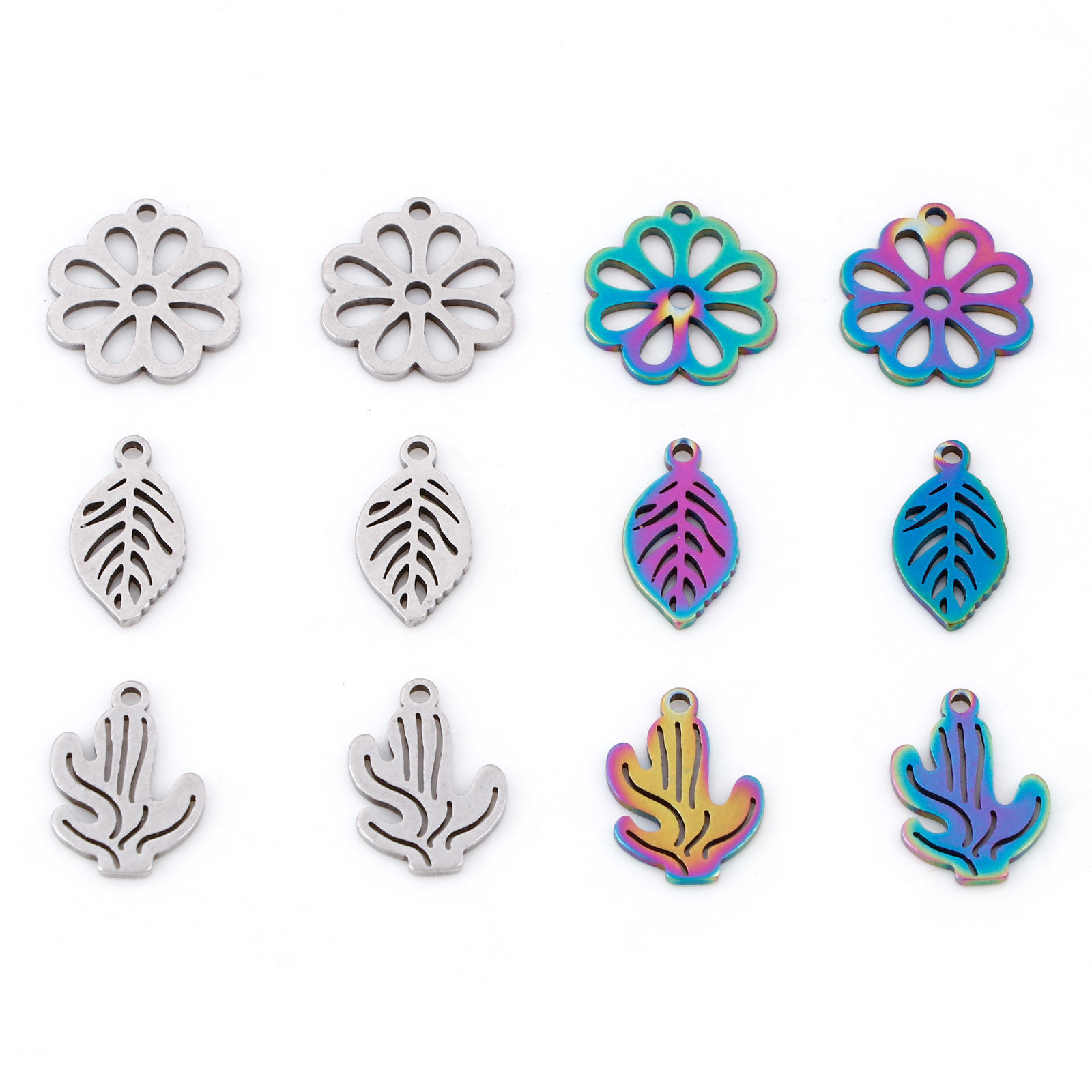 201ステンレス鋼 チャーム 透かし 10 個 の画像