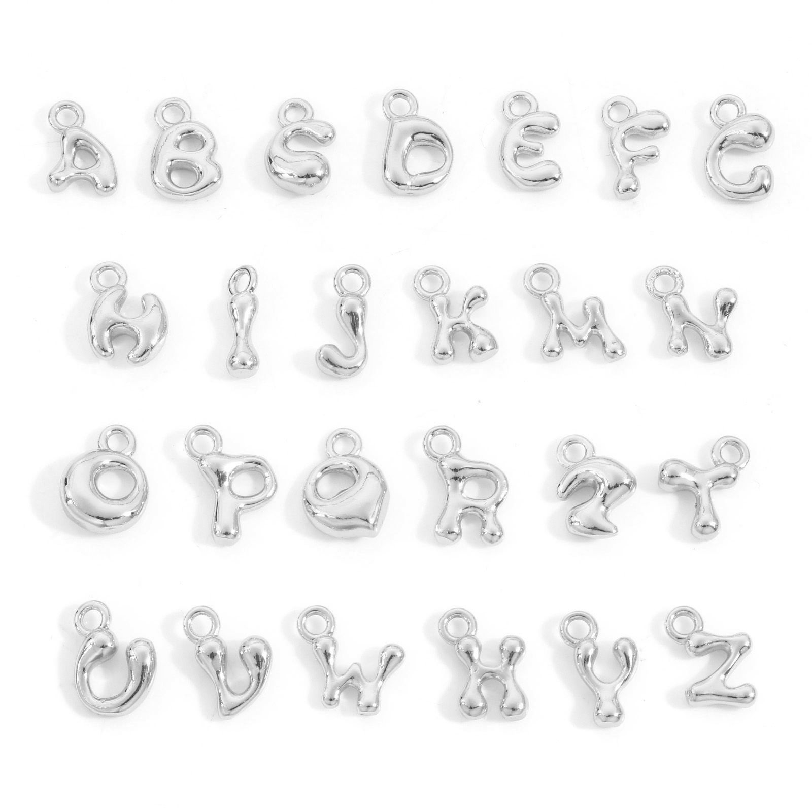 Picture of Brass Charms Real Platinum Plated Capital Alphabet/ Letter Message " A-Z "