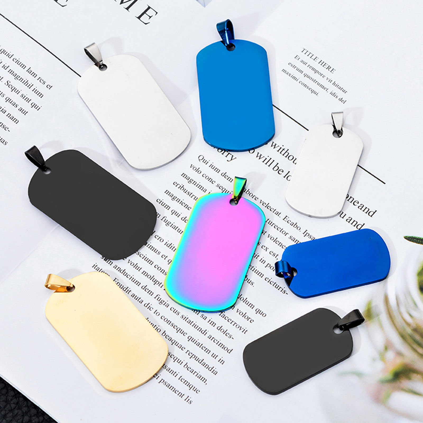 Picture of 201 Stainless Steel Blank Stamping Tags Charm Pendant Mirror Polishing