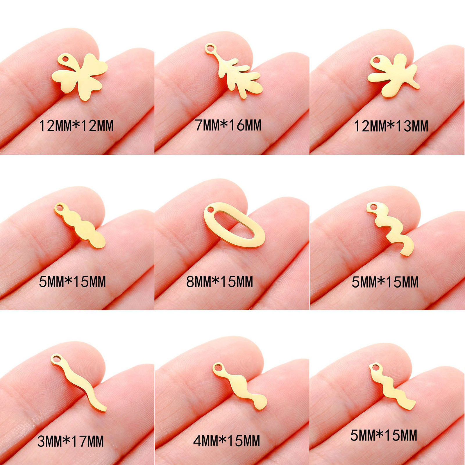 Image de Breloques en 304 Acier Inoxydable 3 Pcs