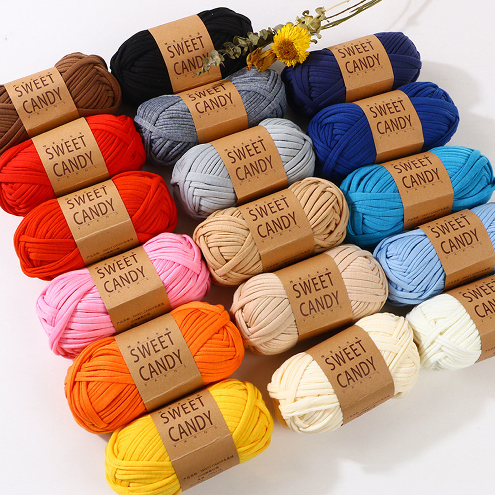 Imagen de Hilo de Tricotar Super Suave Terylene de Multicolor 1 Rollo