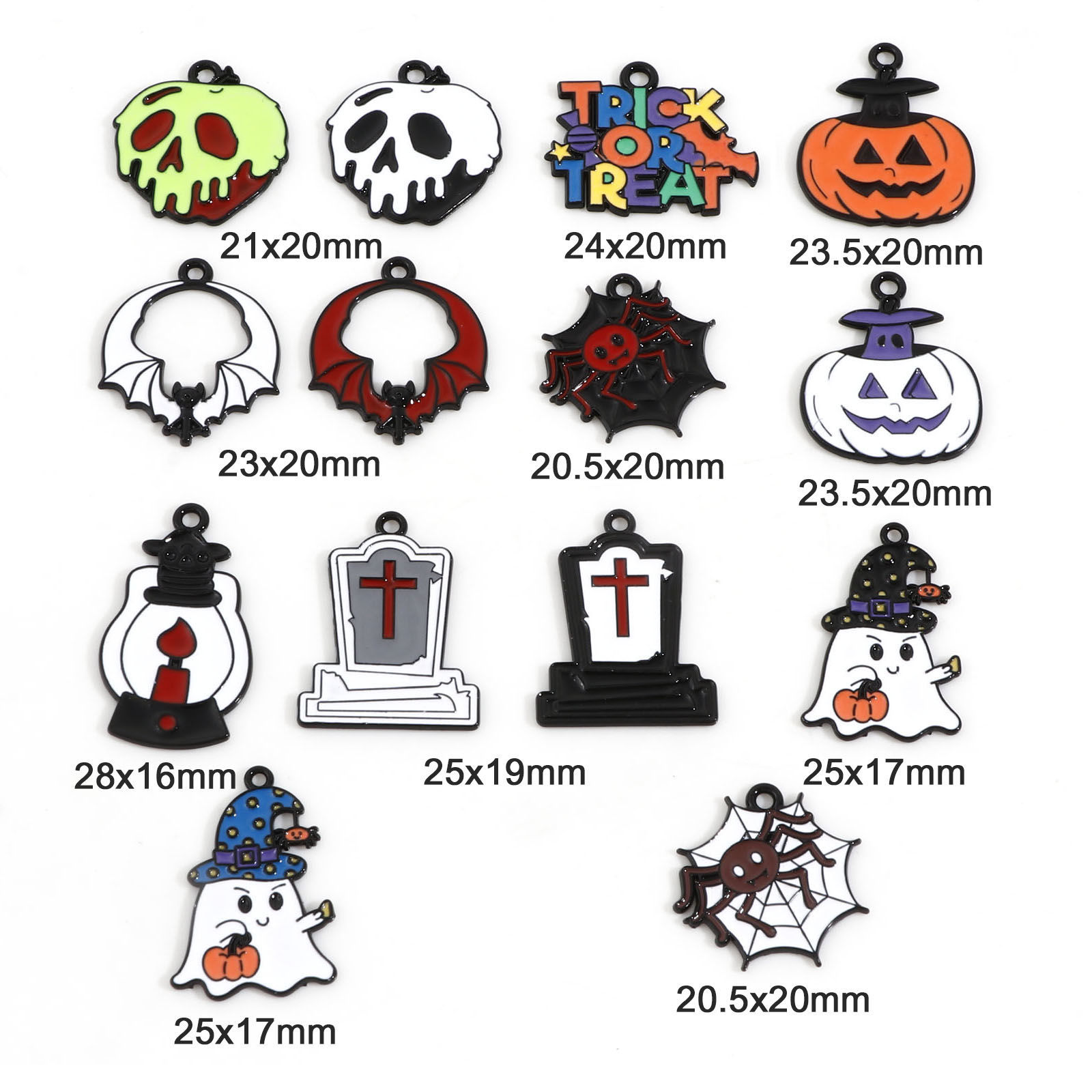 Picture of Zinc Based Alloy Halloween Charms Multicolor Enamel