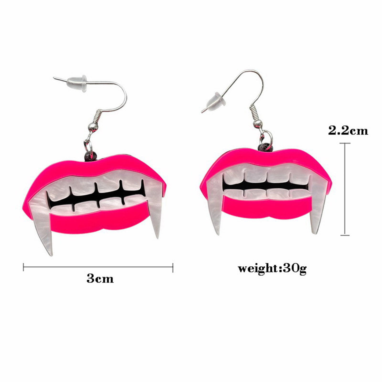 Imagen de Acrílico Lindo Pendientes Multicolor Halloween Fantasma Cráneo 1 Par