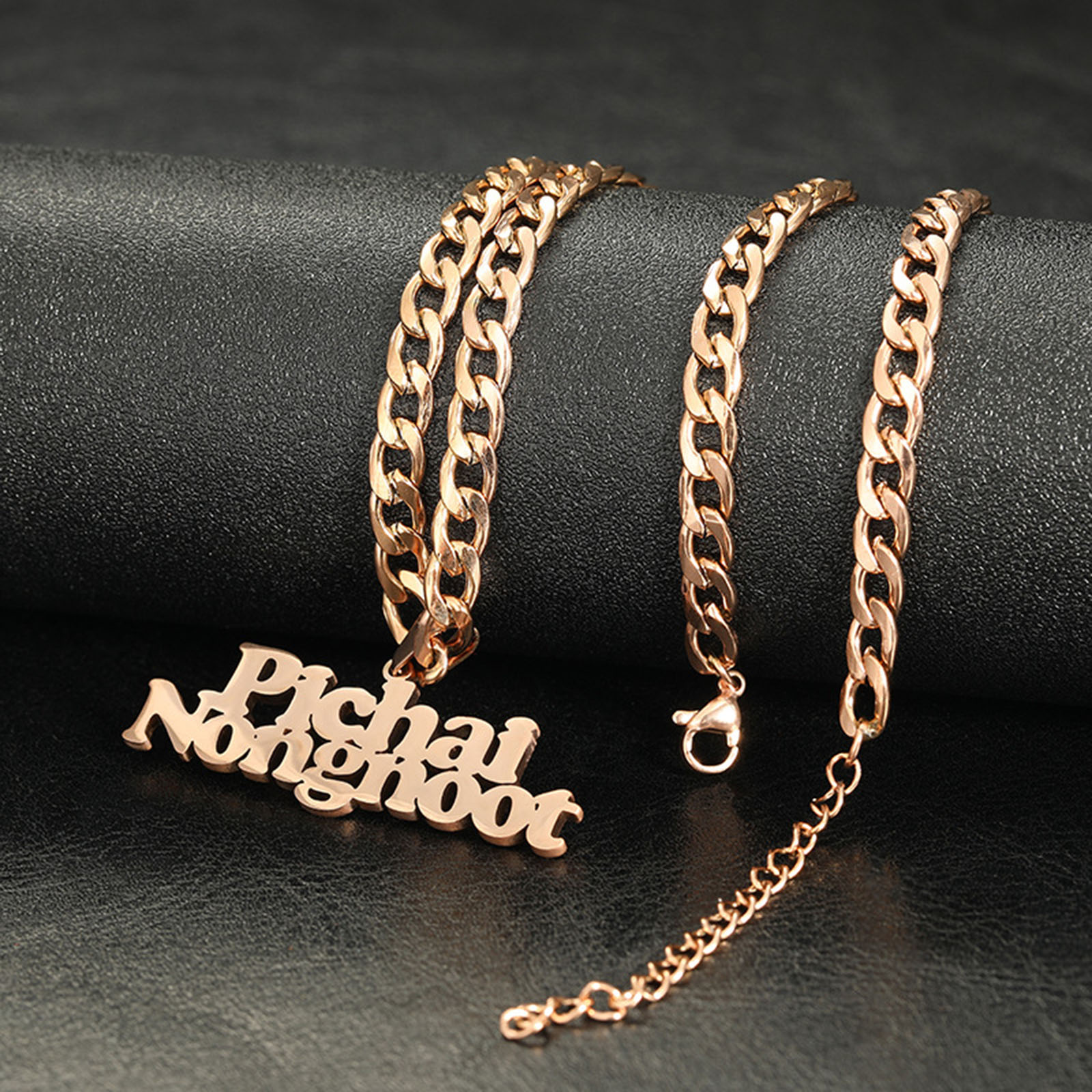 Изображение 1 ШТ 304 Нержавеющая Сталь Индивидуальное имя Ожерелье Персонализированная подвеска с буквой