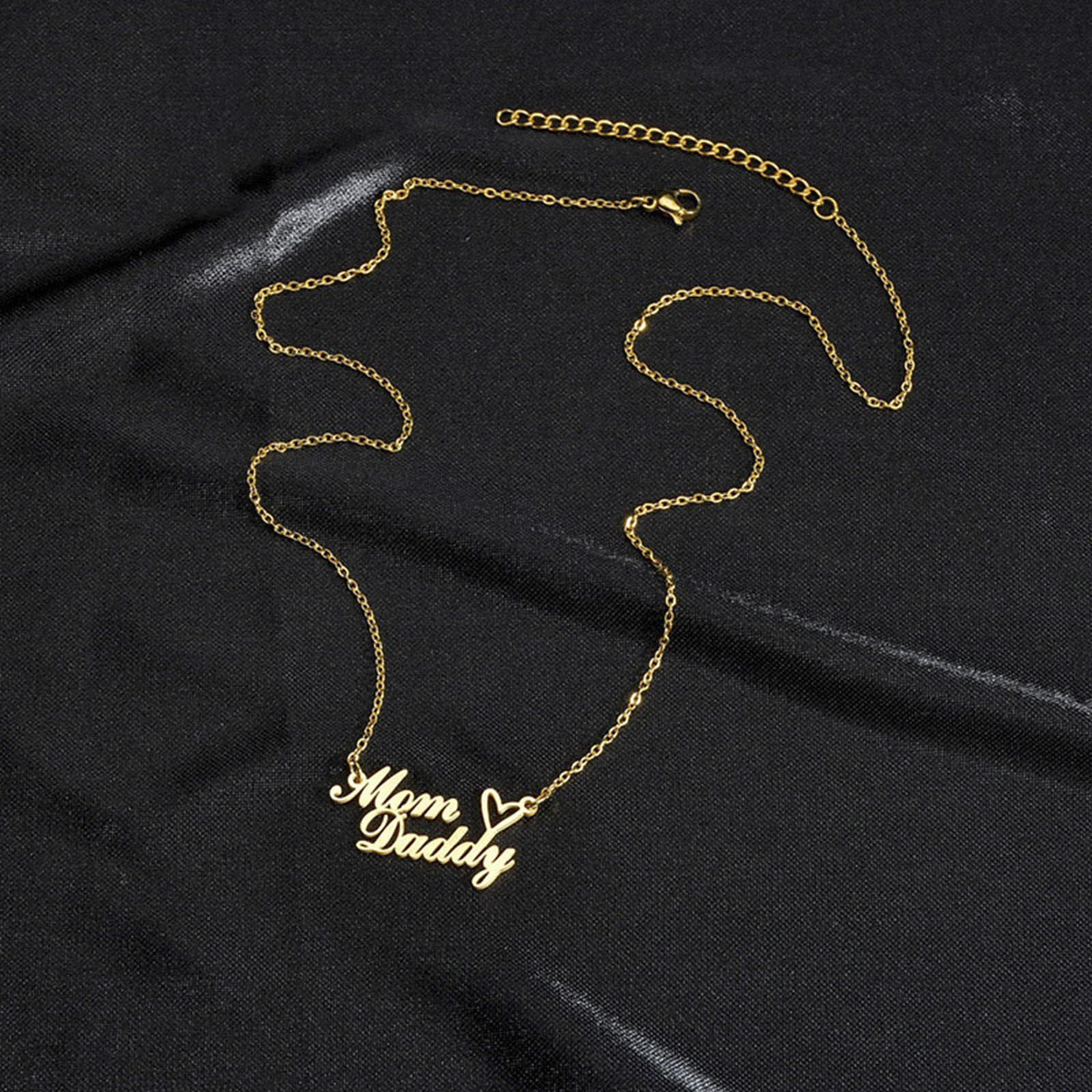 Изображение 1 ШТ 304 Нержавеющая Сталь Индивидуальное имя Ожерелье Персонализированная подвеска с буквой