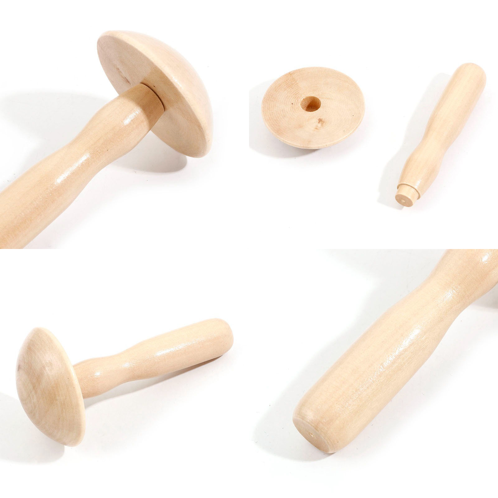 Picture of Natural Wood Darning Sock Holes Crochet Knitting Mending Patching Tool Mushroom