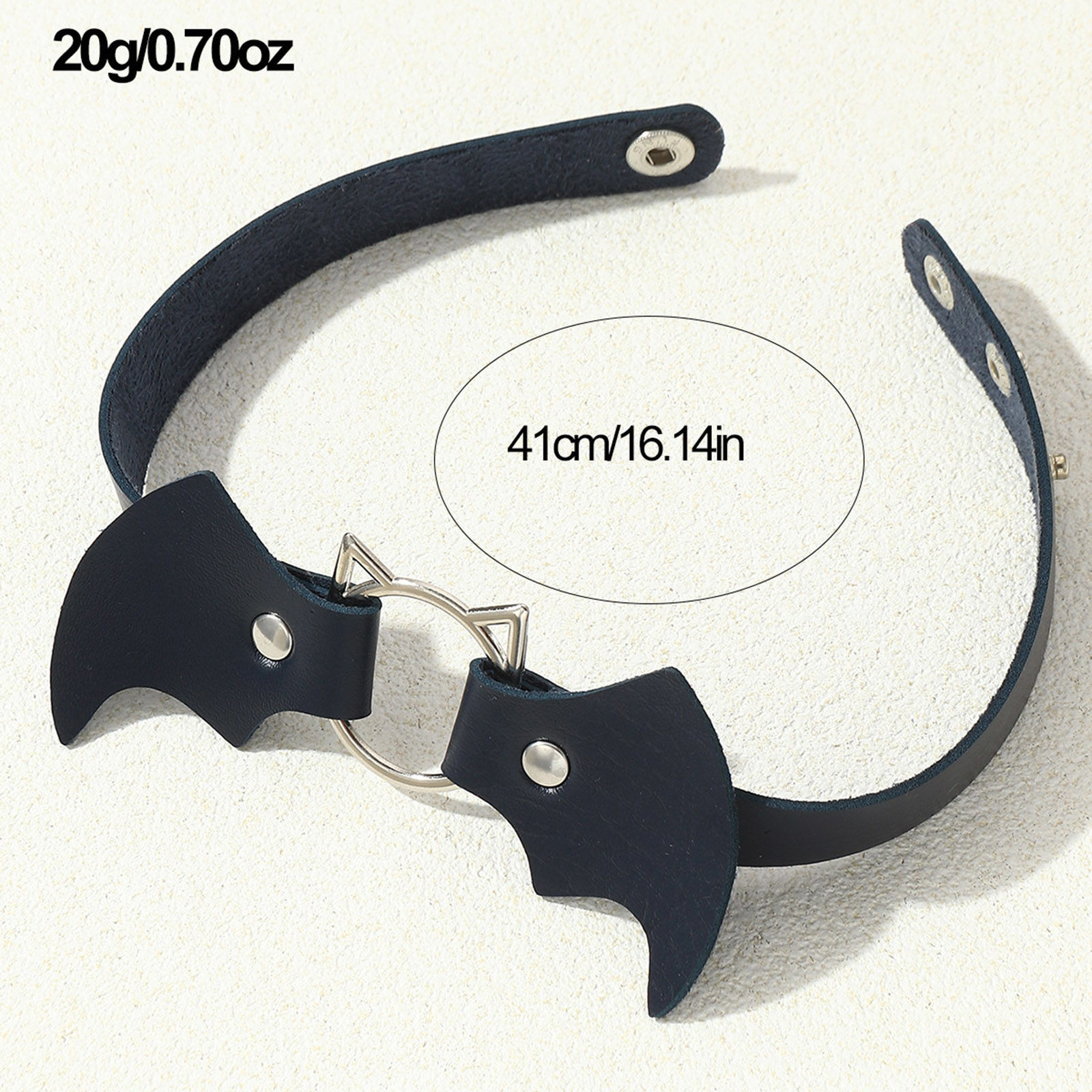 Picture of PU Leather Y2K Choker Necklace Multicolor Halloween Bat Animal Wing