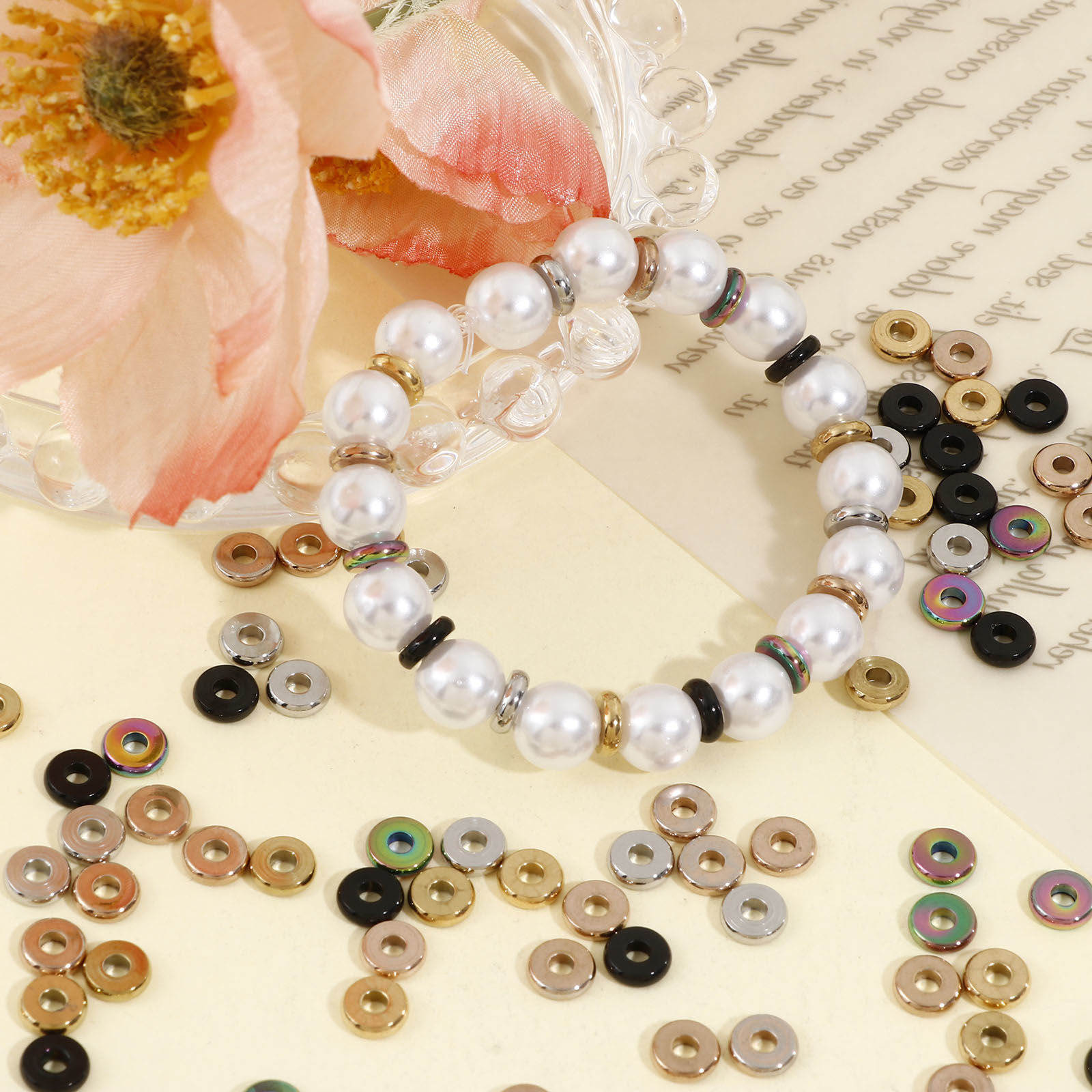 Bild von 304 Edelstahl Perlen für die DIY-Schmuckherstellung Disc 10 Stück