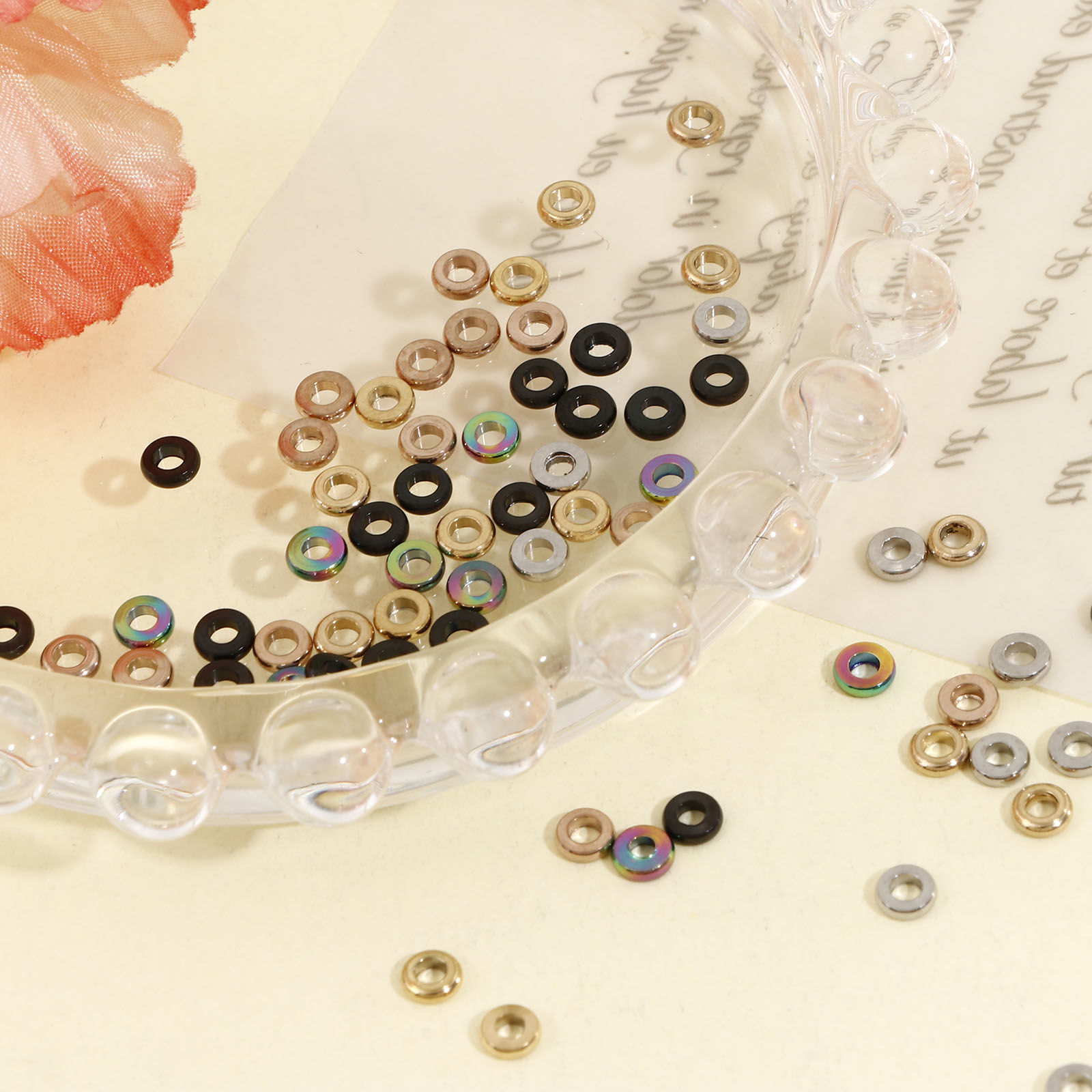 Bild von 304 Edelstahl Perlen für die DIY-Schmuckherstellung Disc 10 Stück