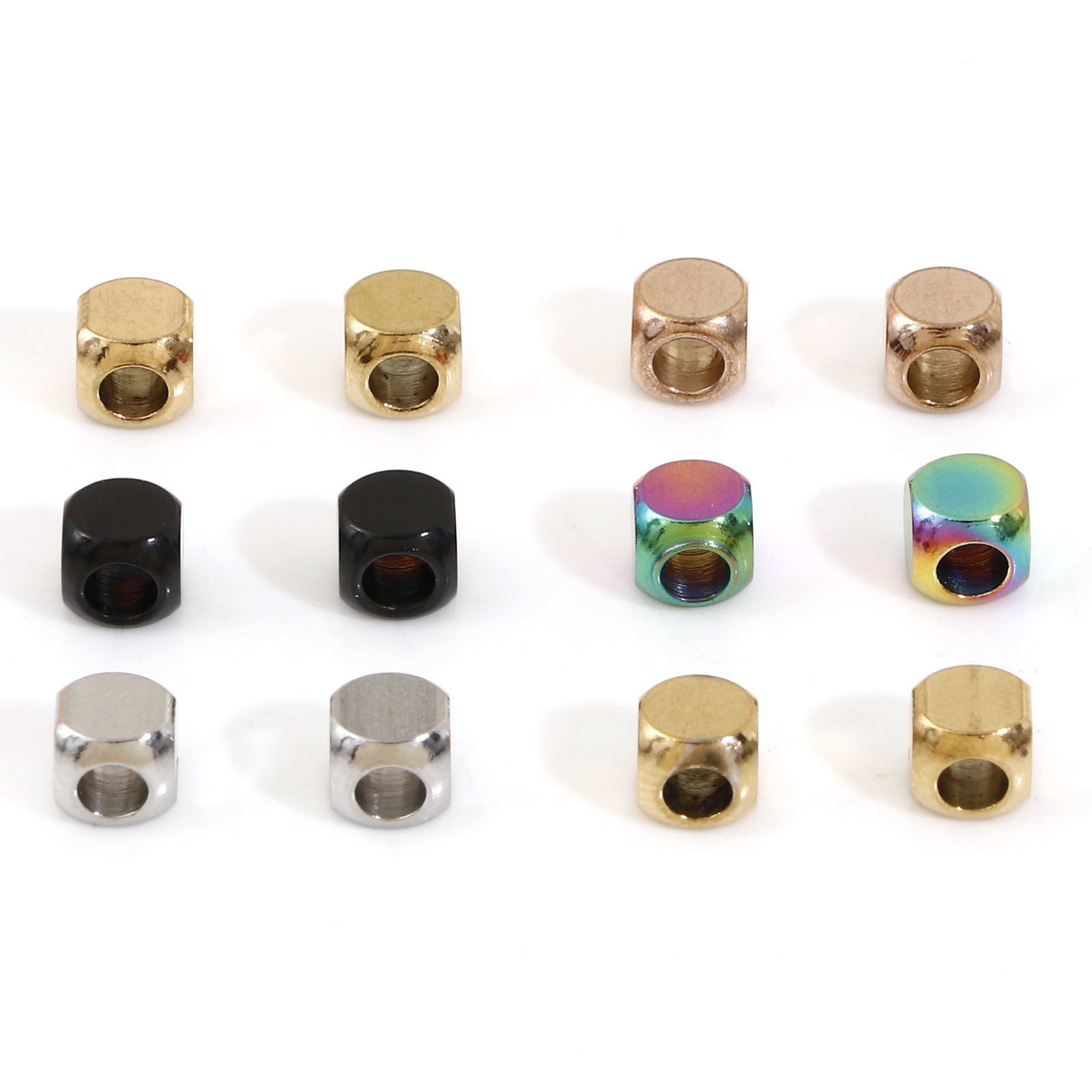 Picture of 304 Stainless Steel Beads For DIY Jewelry Making Cube