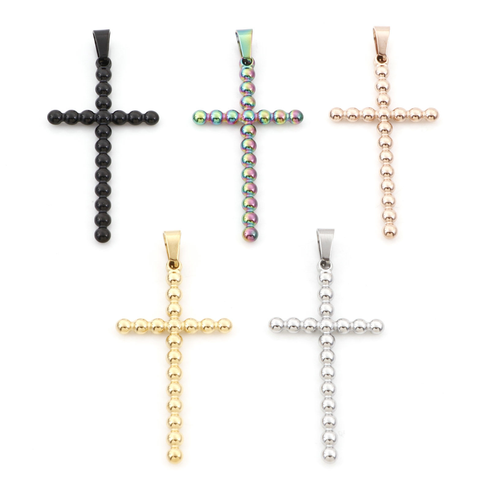 Picture of 304 Stainless Steel Charms Cross 5.5cm x 2.5cm