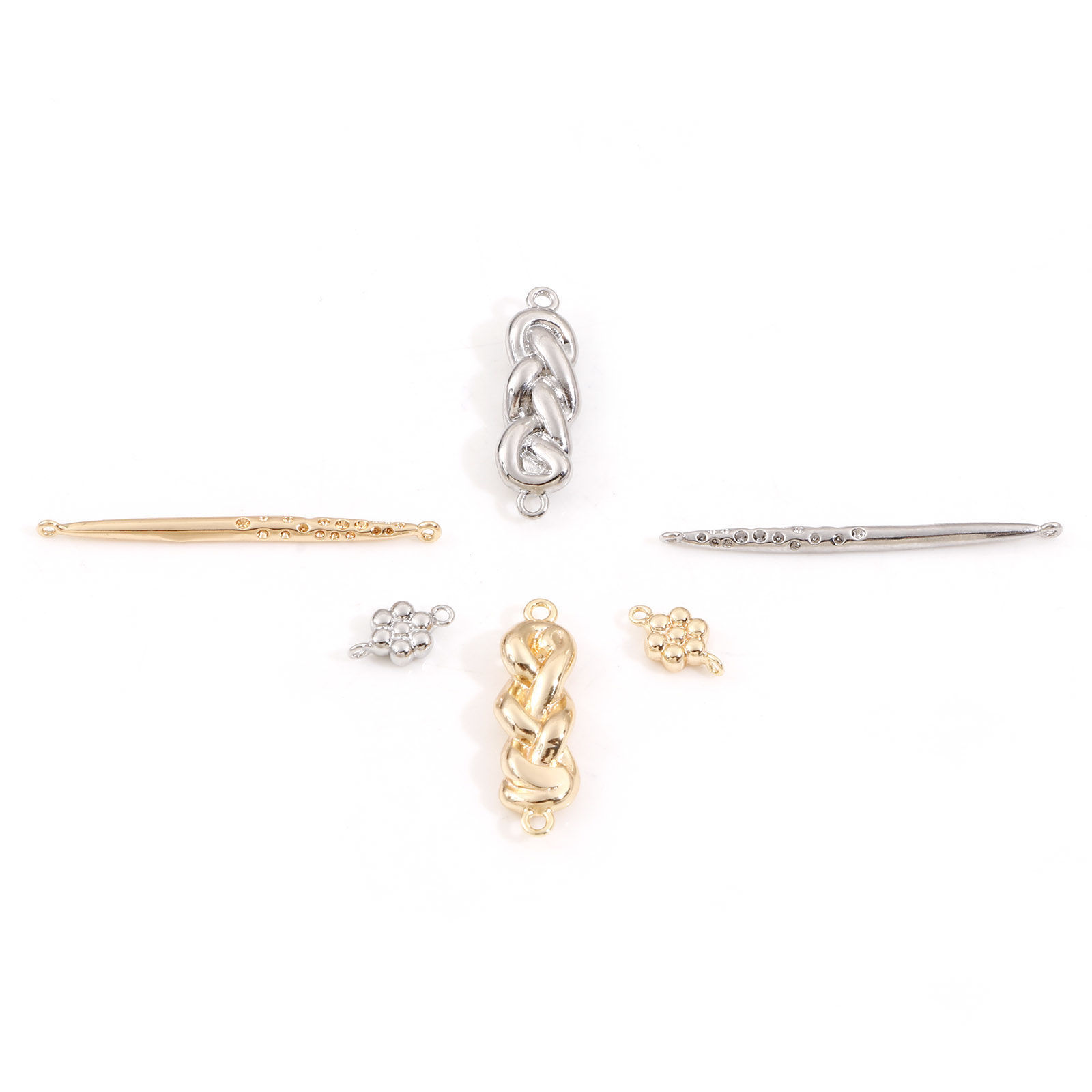 Picture of Brass Connectors Charms Pendants Real Gold Plated