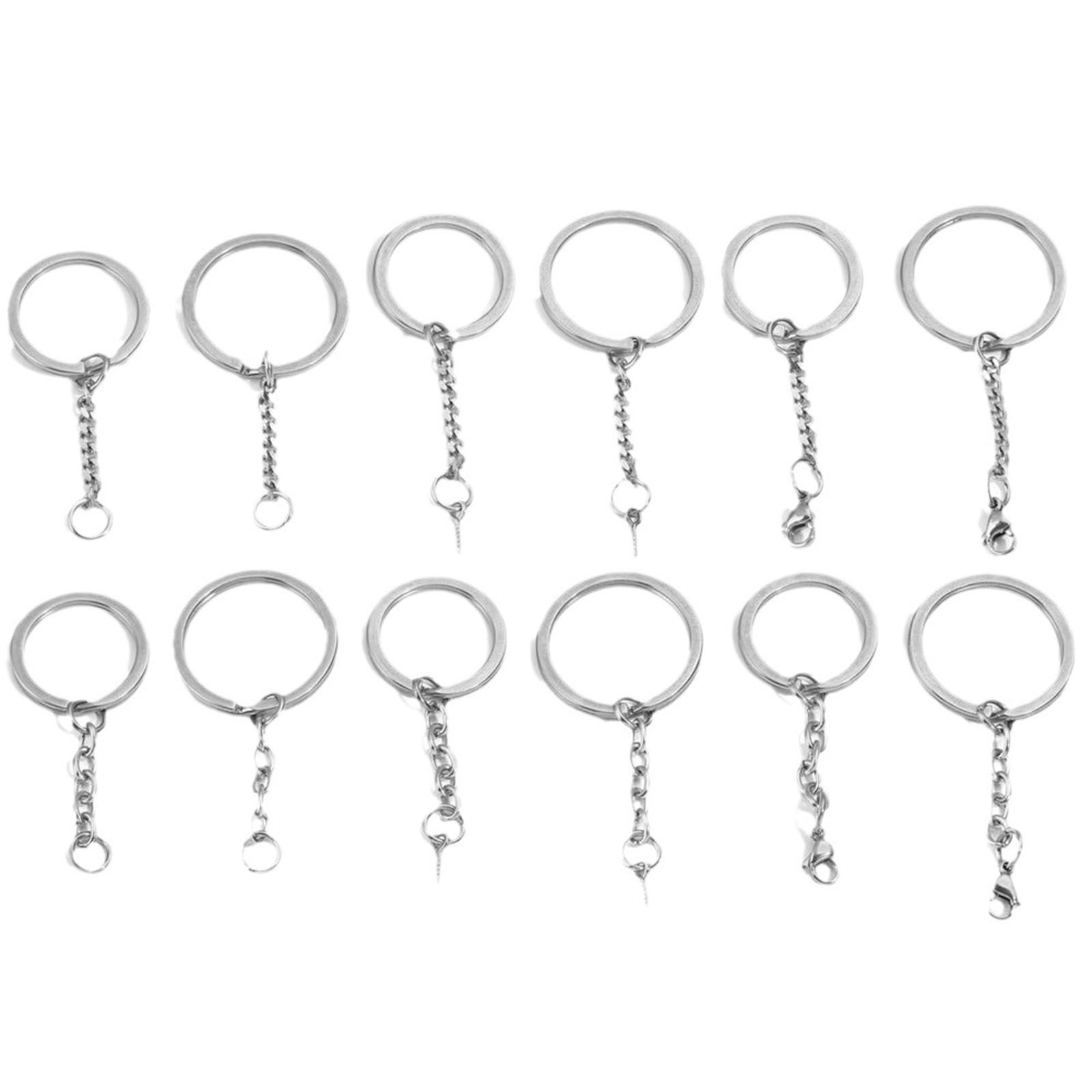 Picture of 304 Stainless Steel Keychain & Keyring Round Silver Tone 30mm Dia.