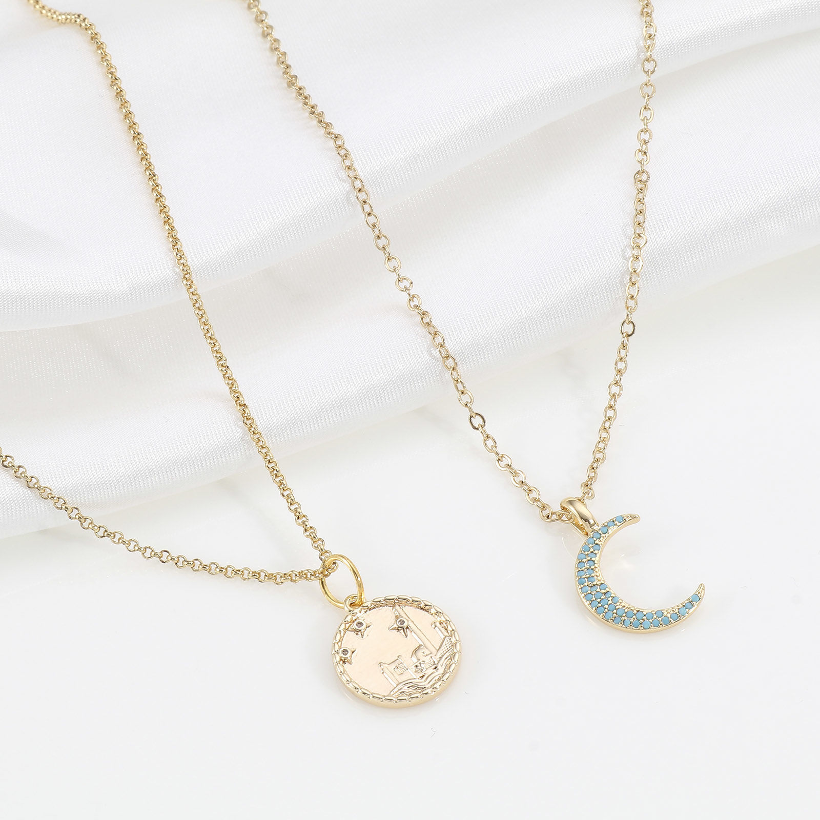 Изображение Латунь Подвески 18K настоящее золото с покрытием 2 ШТ