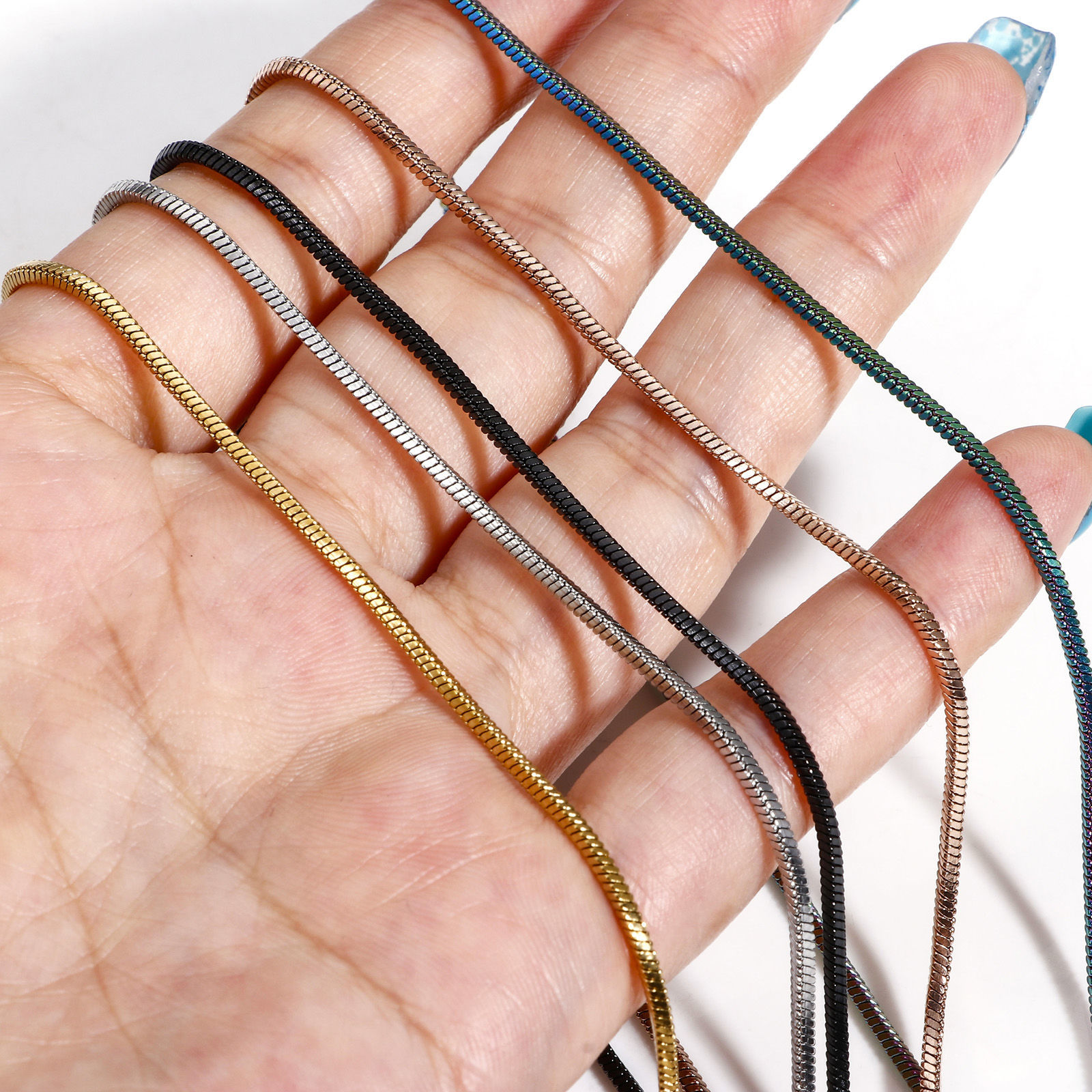 Immagine di 304 Acciaio Inossidabile Catena di Serpente Collana 40cm Lunghezza, 1 Pz