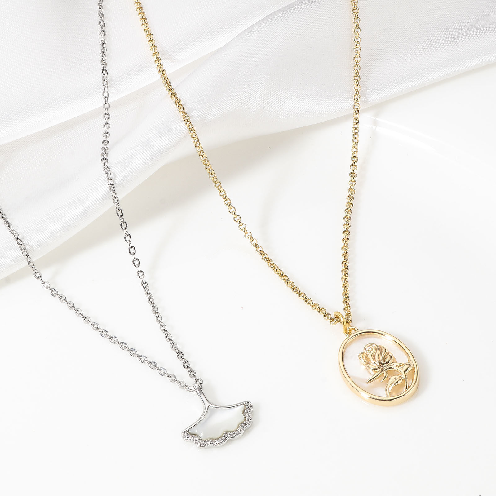 Imagen de Concha + Latón Colgantes Charms Oro Real Chapado 1 Unidad