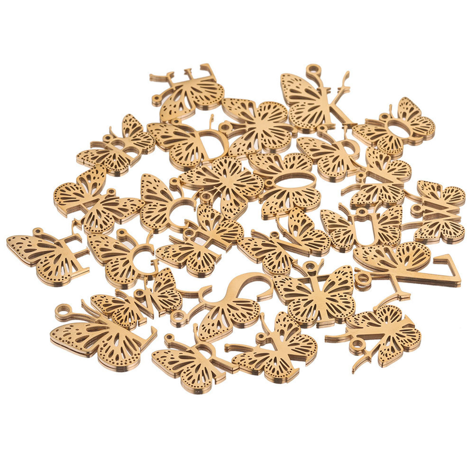 Imagen de 304 Acero Inoxidable Colgantes Charms Mariposa 2 Unidades