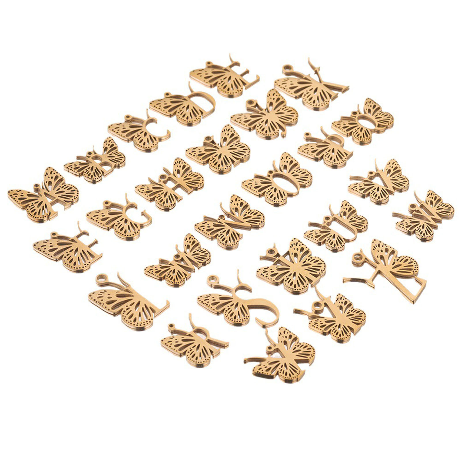 Imagen de 304 Acero Inoxidable Colgantes Charms Mariposa 2 Unidades