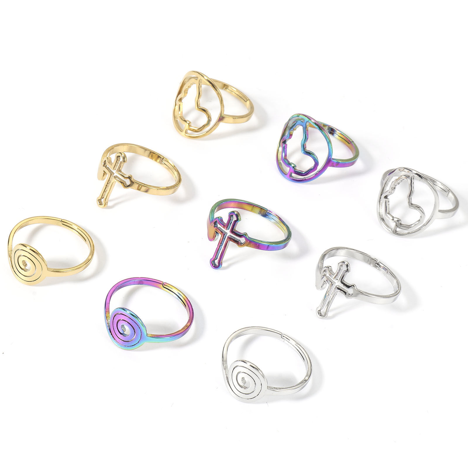 Picture of 304 Stainless Steel Open Adjustable Rings 16.9mm(US Size 6.5)