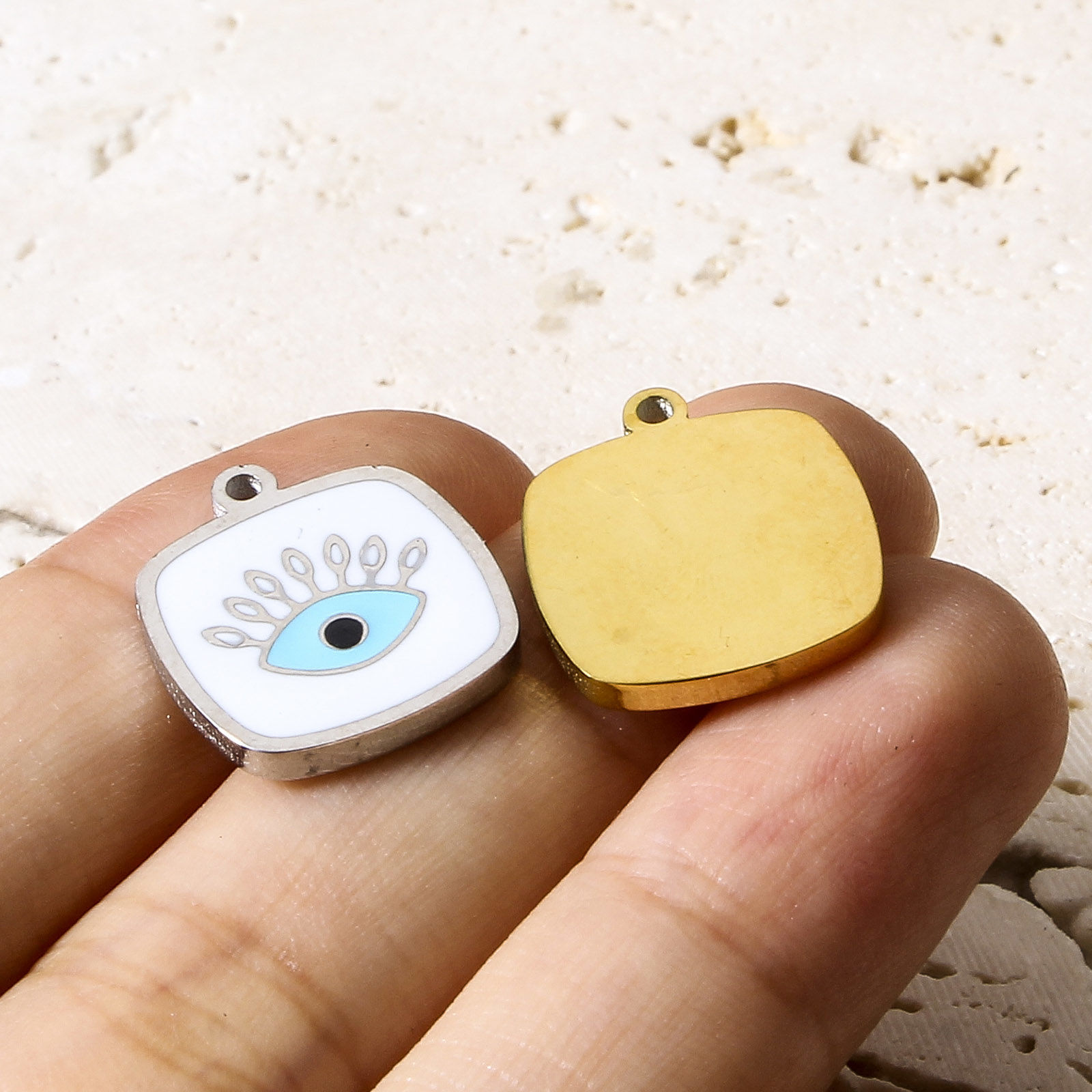 304ステンレス鋼 宗教 チャーム ペンダント 邪眼 1 個 の画像