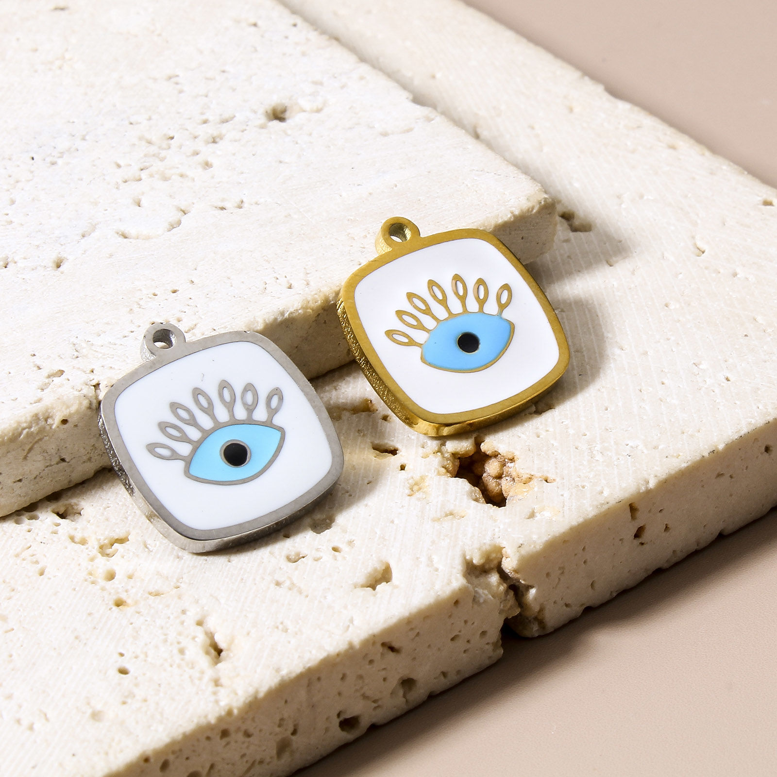 304ステンレス鋼 宗教 チャーム ペンダント 邪眼 1 個 の画像