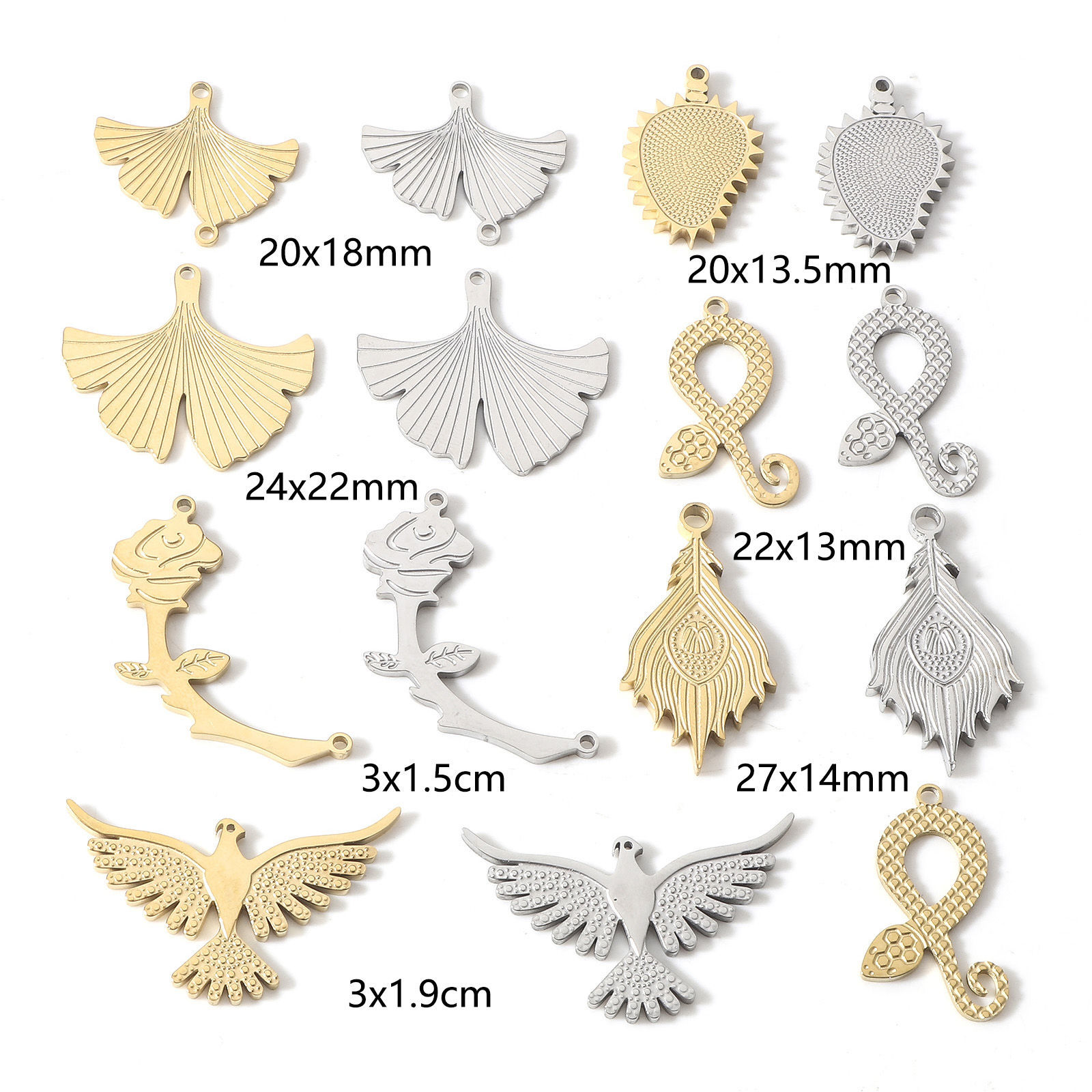 Immagine di 304 Acciaio Inossidabile Charms 1 Pz