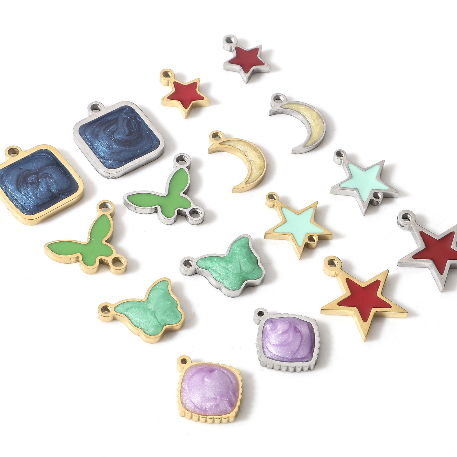Picture of 304 Stainless Steel Charms Enamel