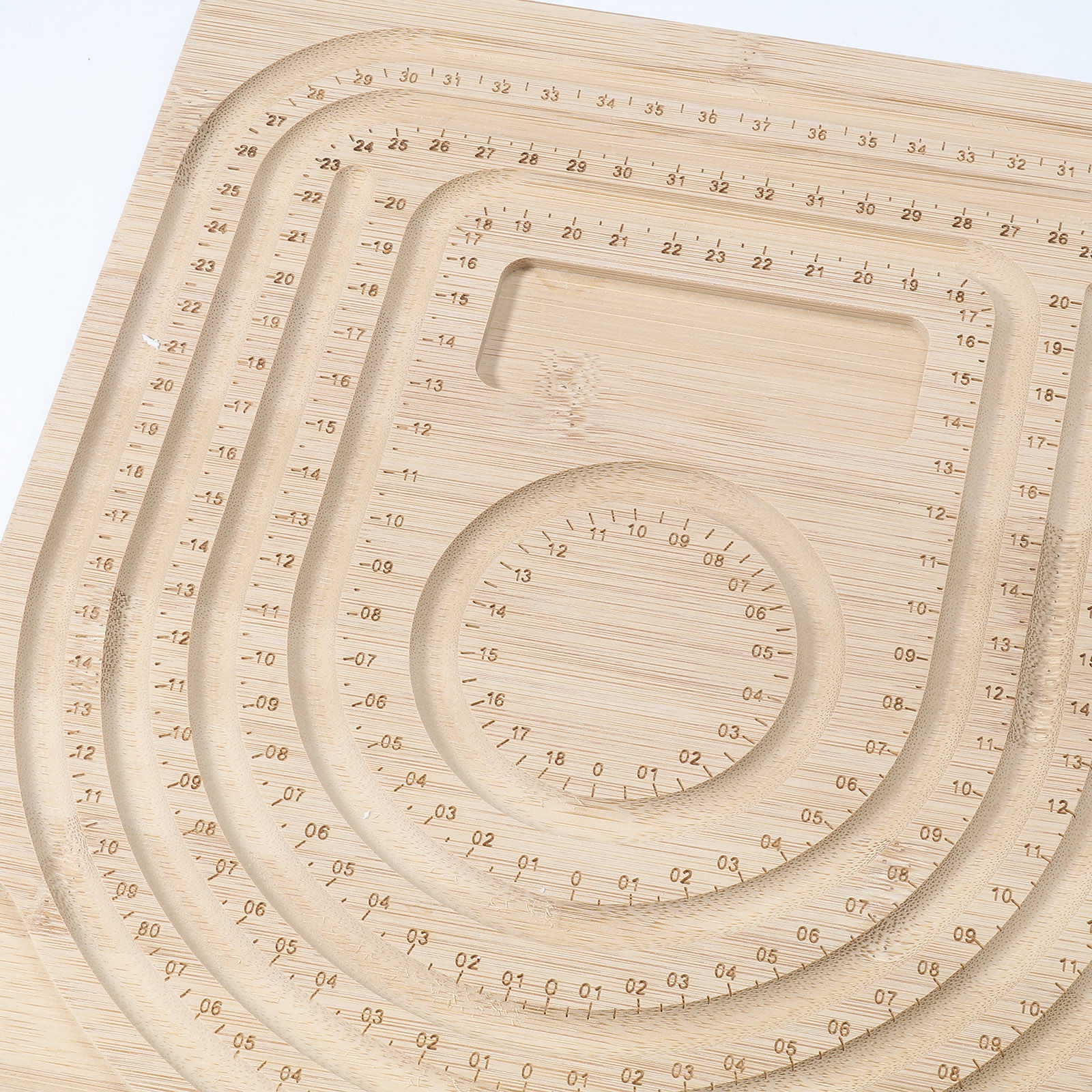 Bild von Bambus Perlentablett für DIY-Armband, Perlendesign, Aufreihzubehör, Bastelbrett Rechteck Naturfarben 1 Stück