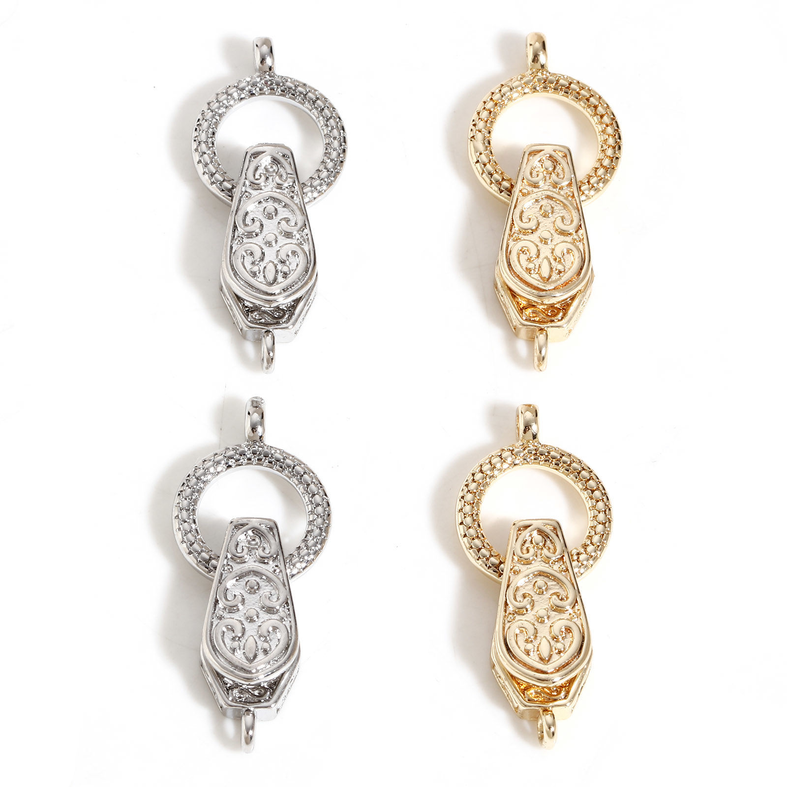 Picture of Brass Magnetic Clasps Coffin Carved Pattern Multicolor