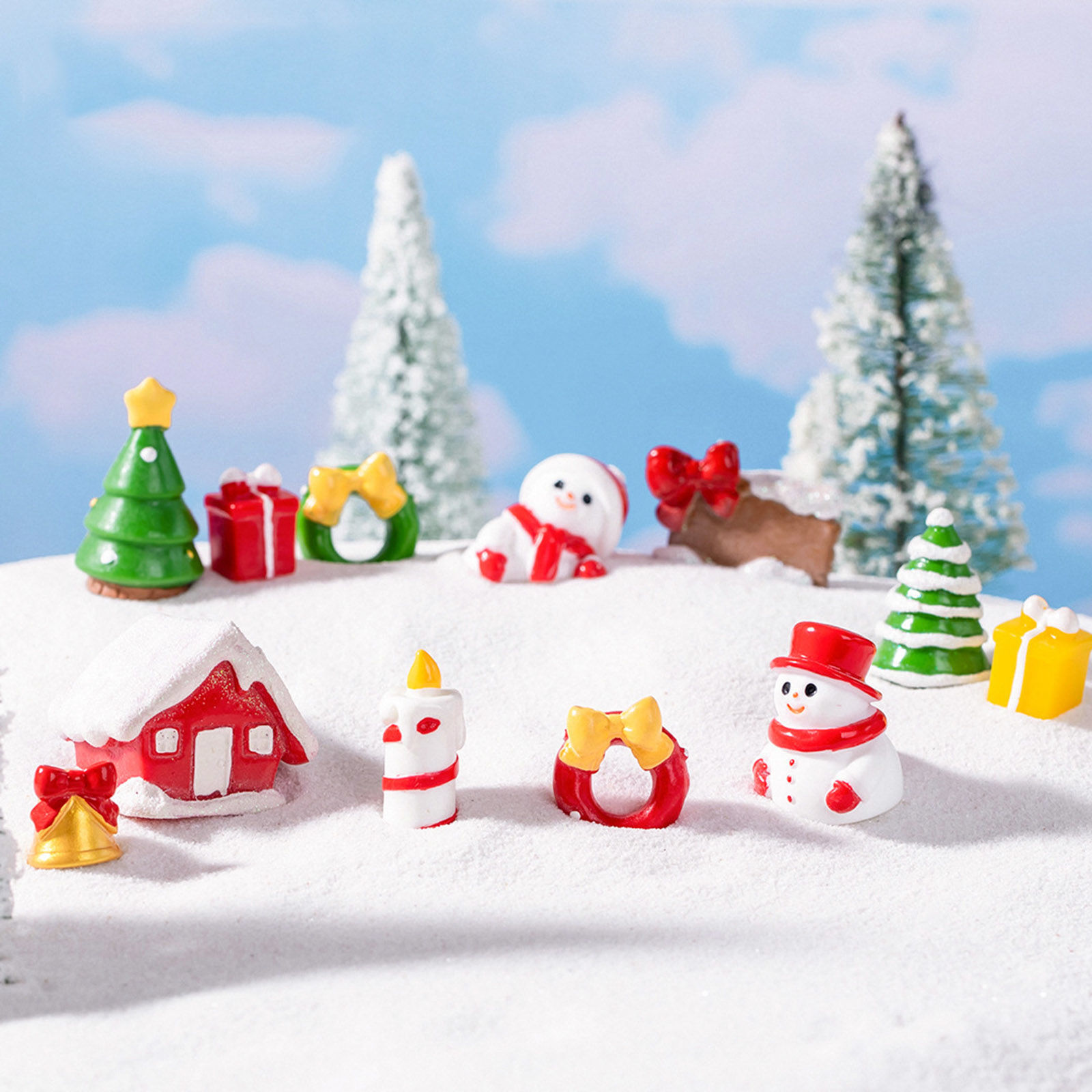 Picture of Resin Cute Micro Landscape Miniature Home Decoration Multicolor Christmas