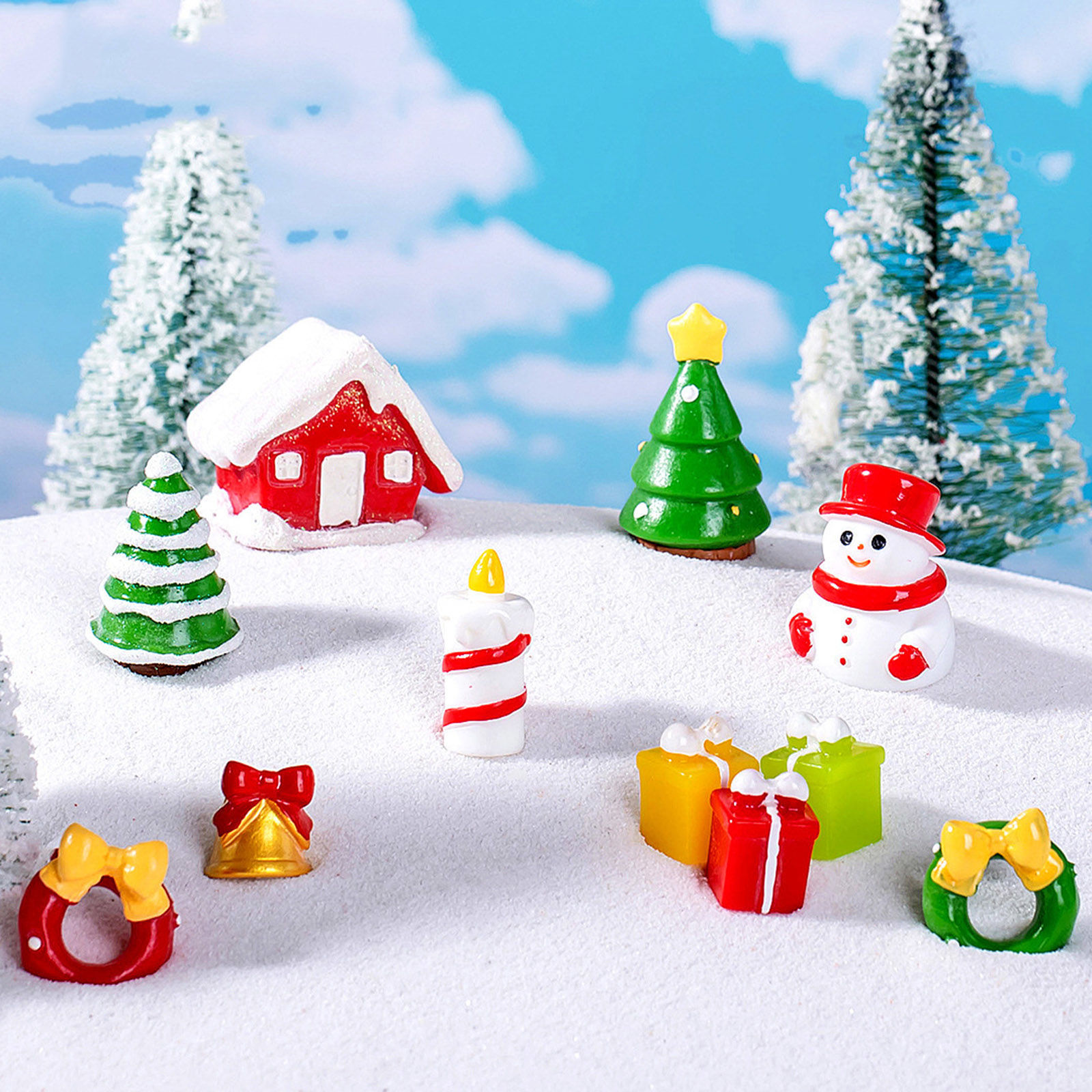 Picture of Resin Cute Micro Landscape Miniature Home Decoration Multicolor Christmas