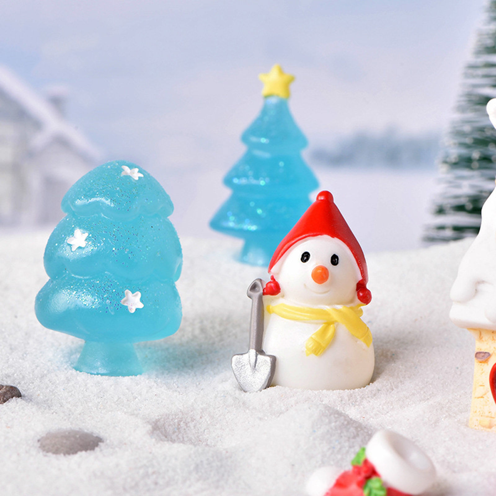 Picture of Resin Cute Micro Landscape Miniature Home Decoration Multicolor Christmas Tree