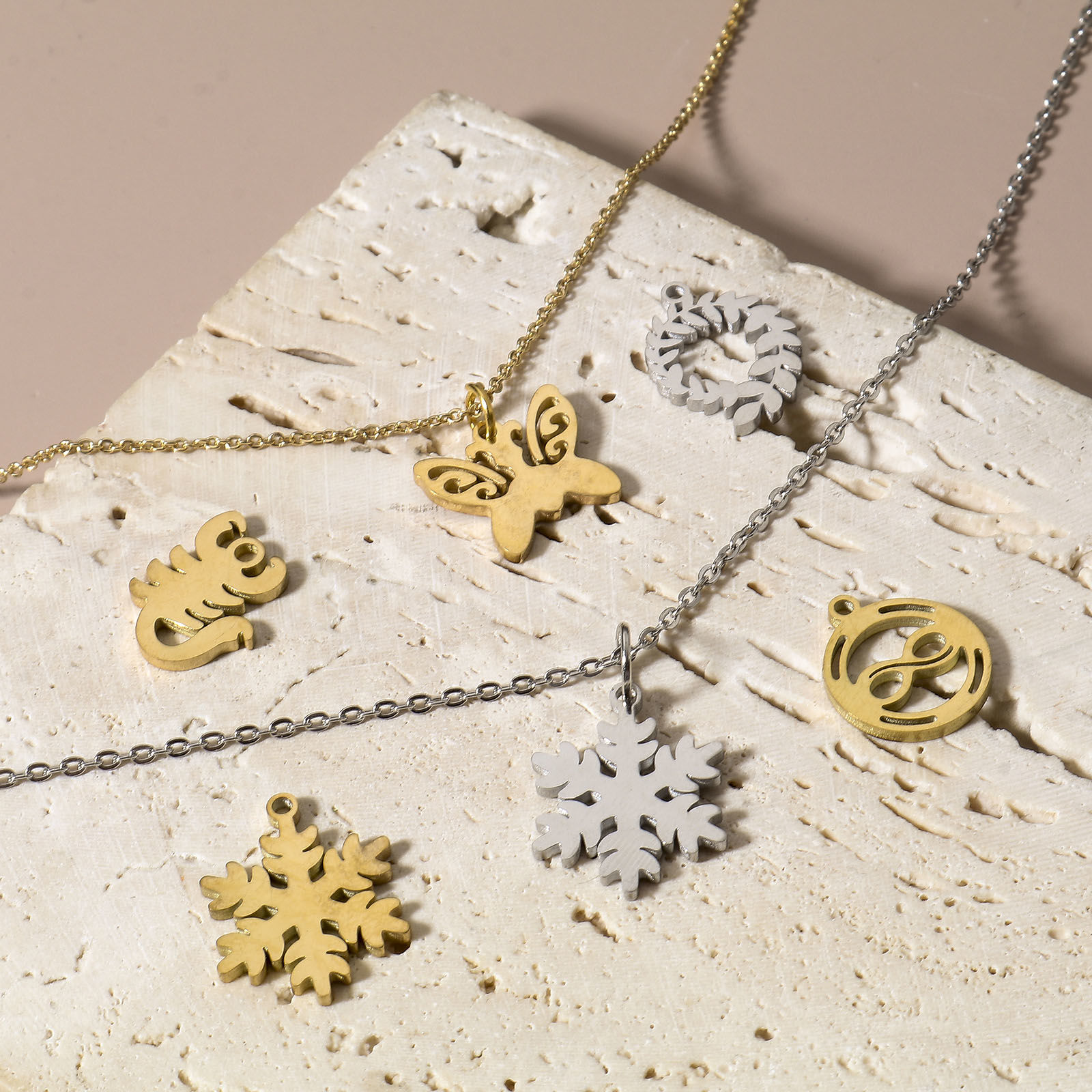 Immagine di 304 Acciaio Inossidabile Charms Filigrana 5 Pz