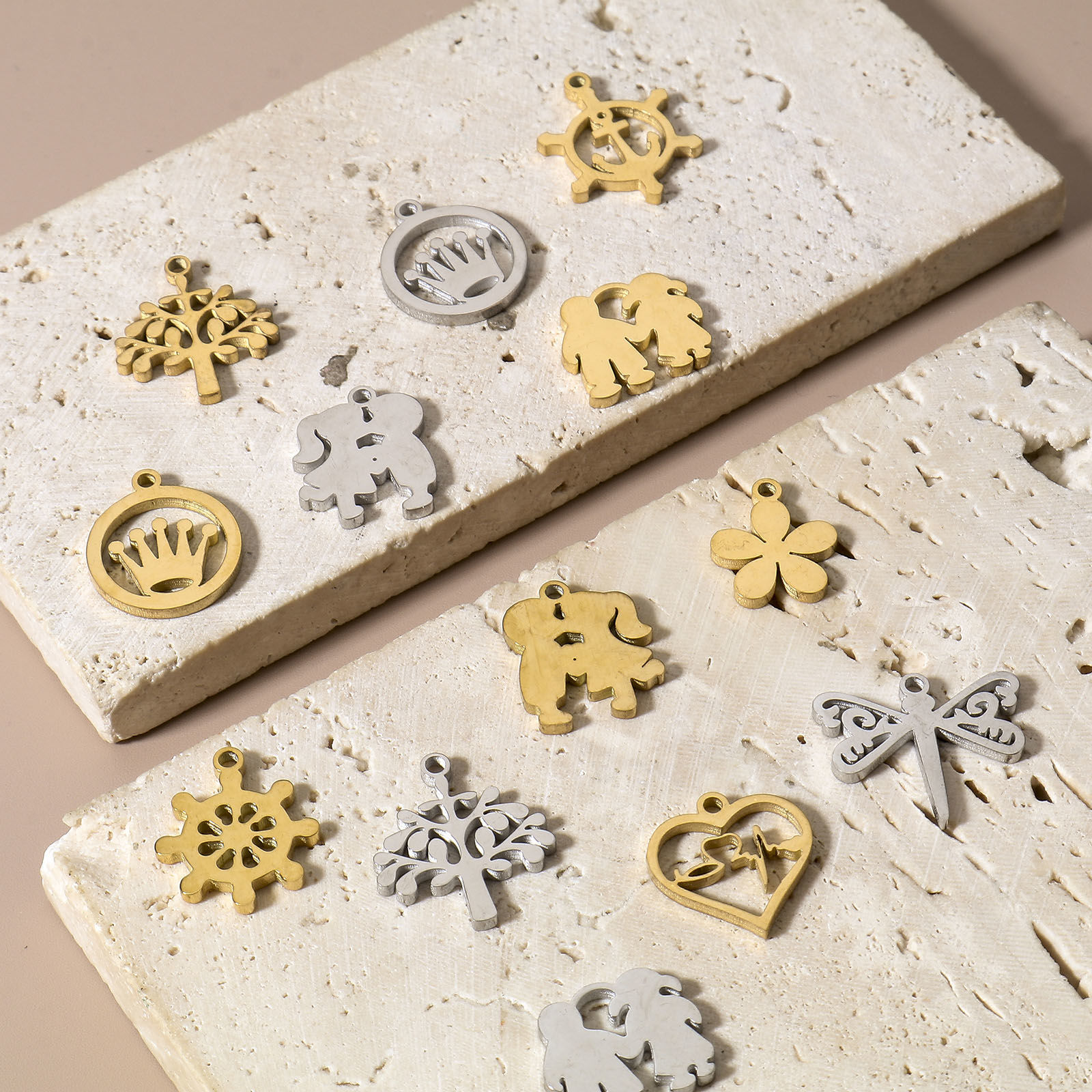 304ステンレス鋼 チャーム ペンダント 5 個 の画像