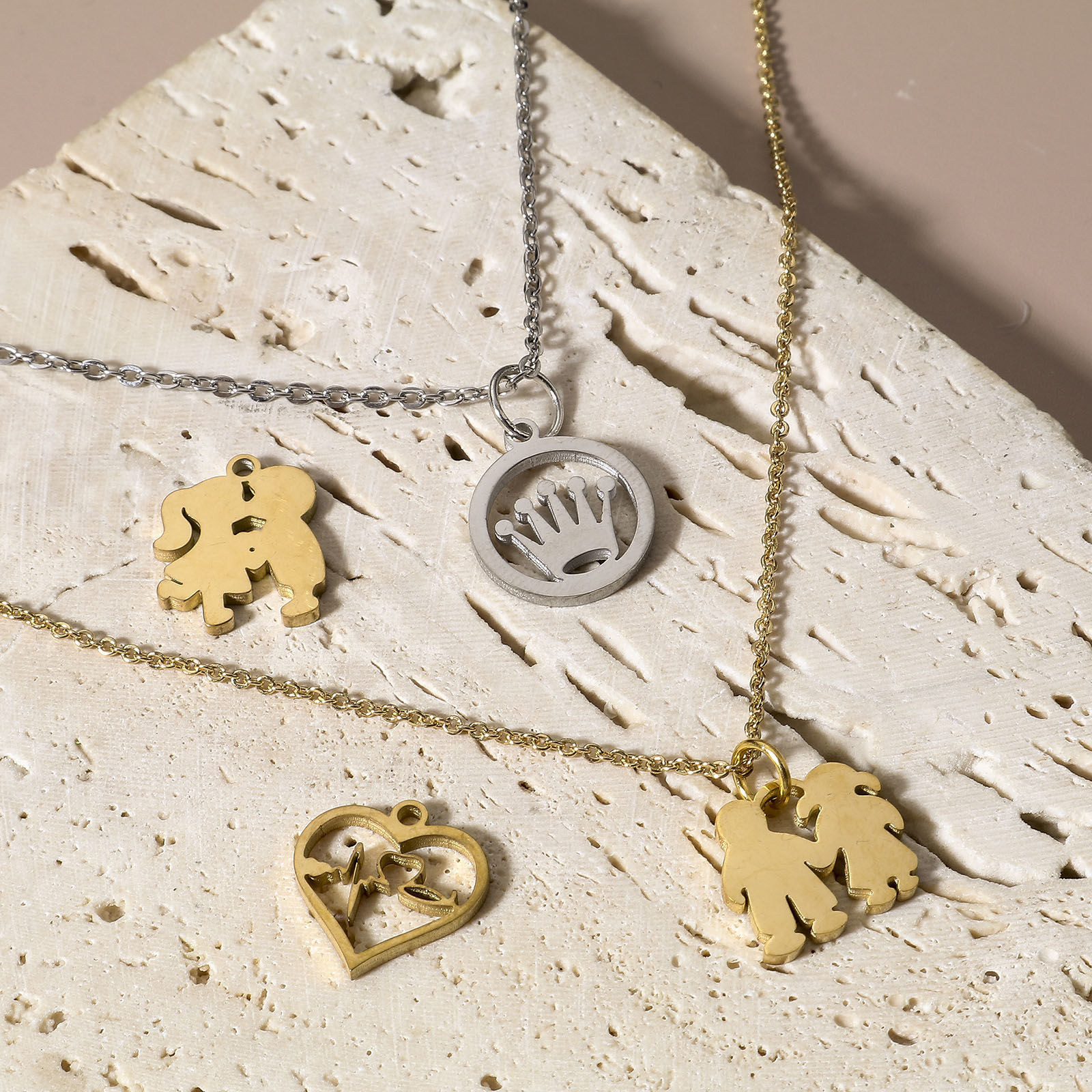 304ステンレス鋼 チャーム ペンダント 5 個 の画像